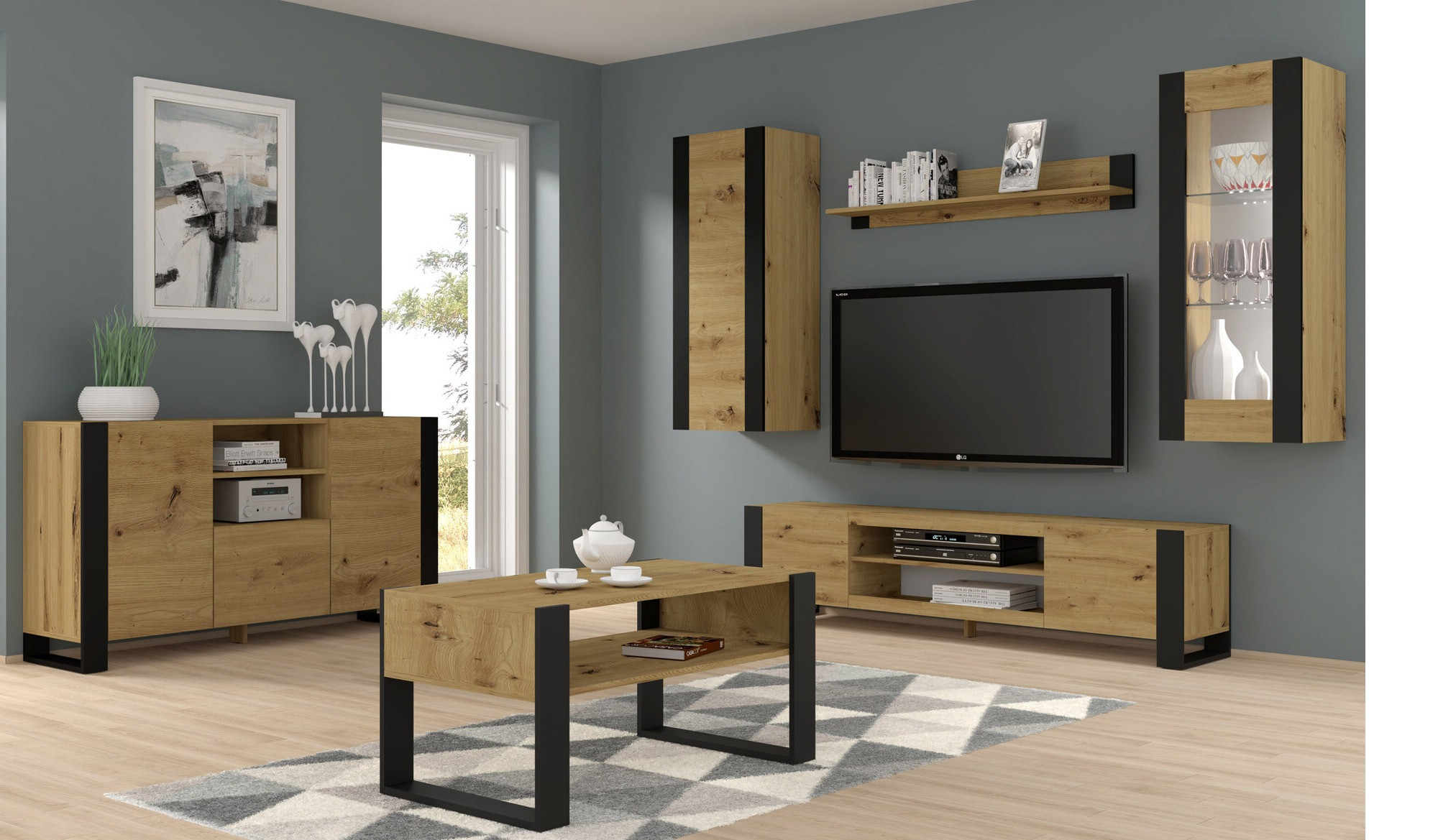 Wandplank Tivtora 104 (Artisan eiken)