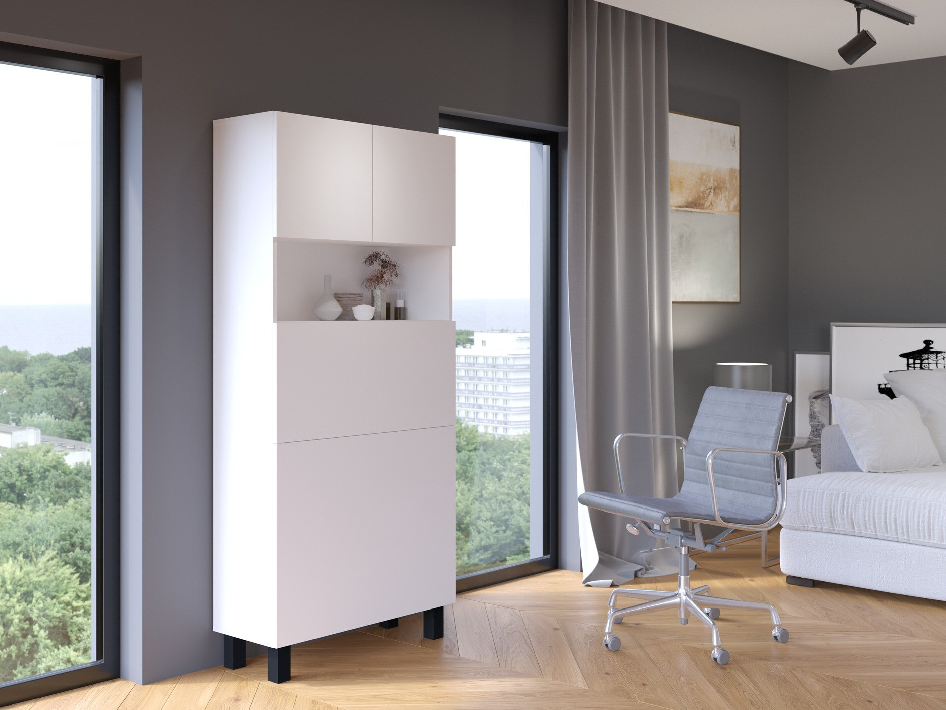 Boekenkast Buffalo 145 (Mat wit)