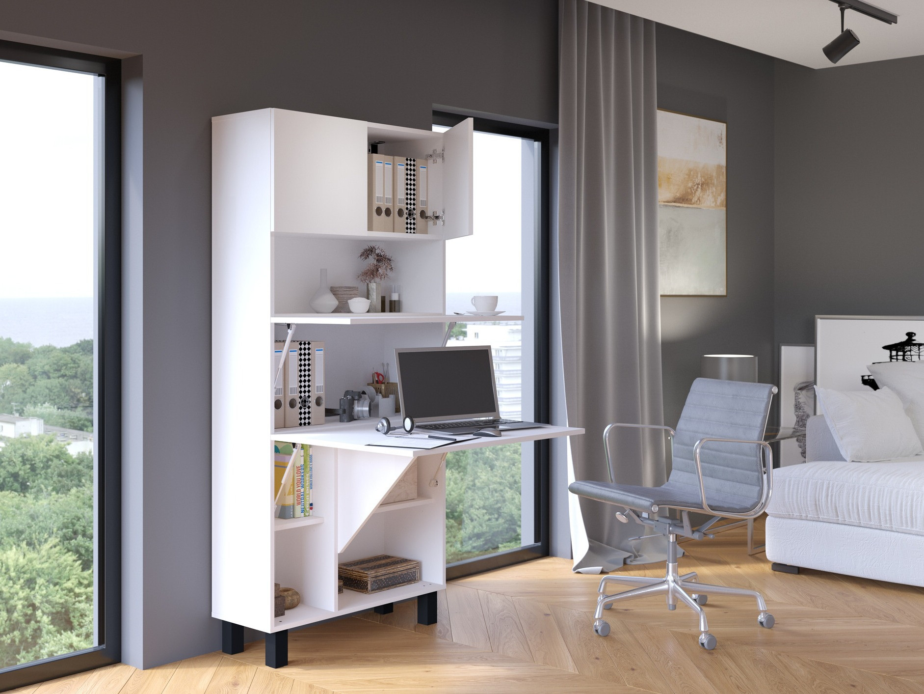 Boekenkast Buffalo 145 (Mat wit)