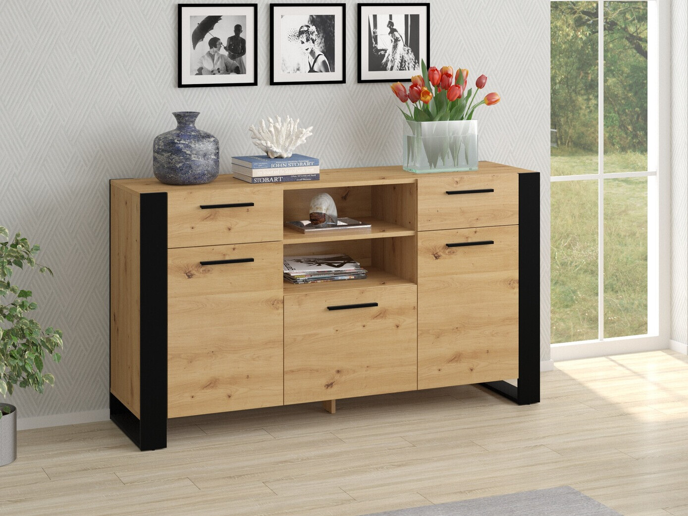 Ladekast Cordoro 115 (Artisan eiken)