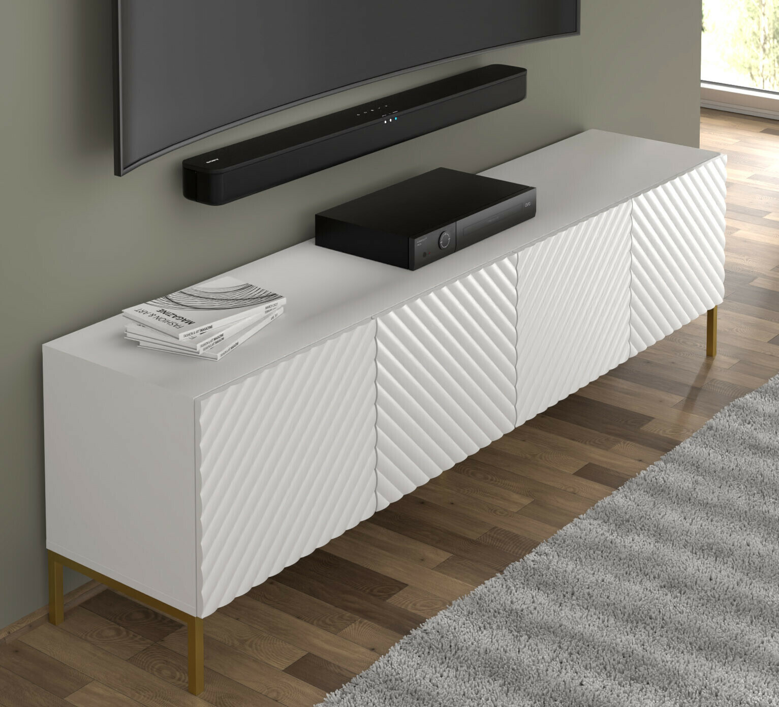 TV-meubel Fivremu 104 (Wit)