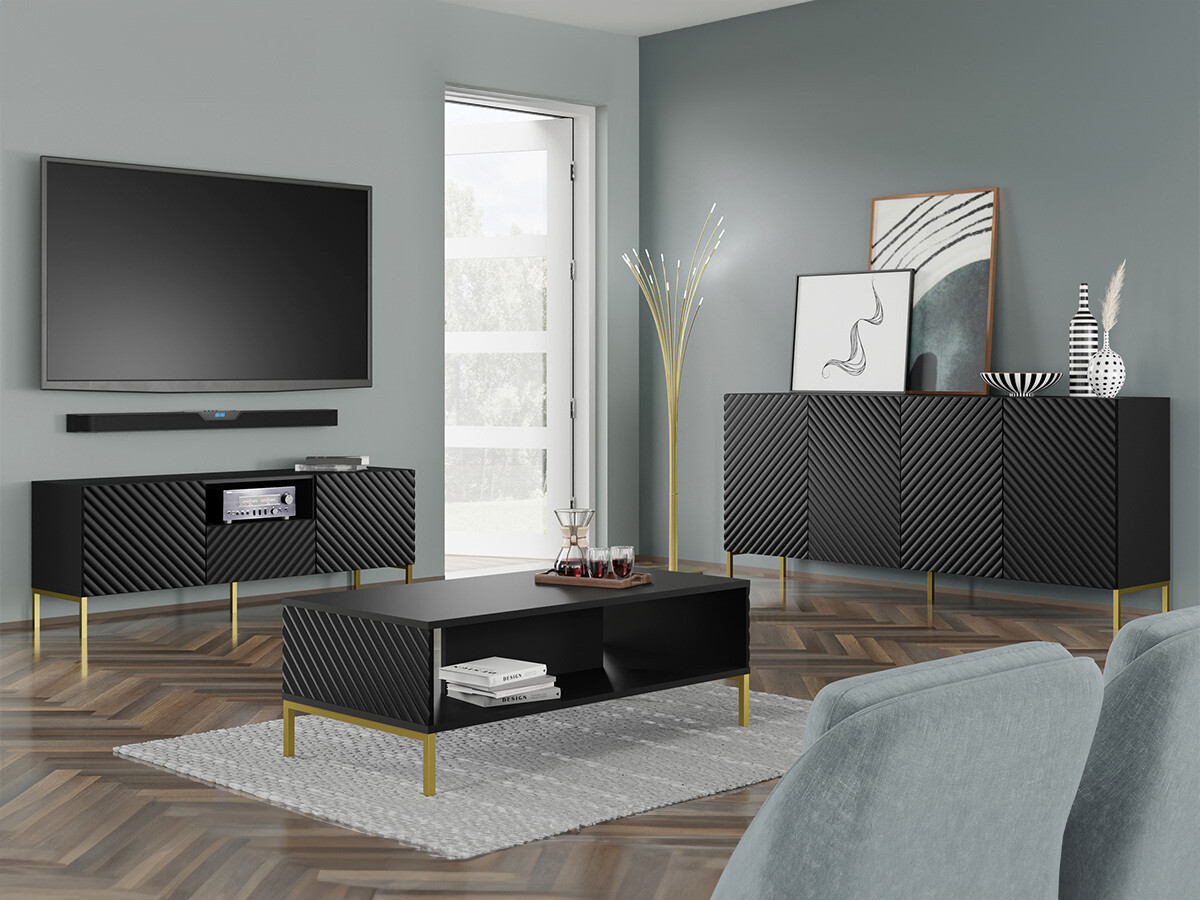 Woonkamerset Fivremu 107 (Zwart)