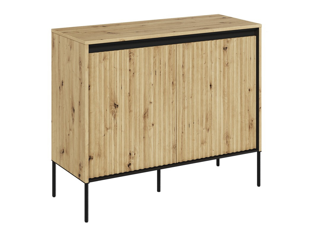 Dressoir Fernolu 101 (Artisan eiken + Zwart)