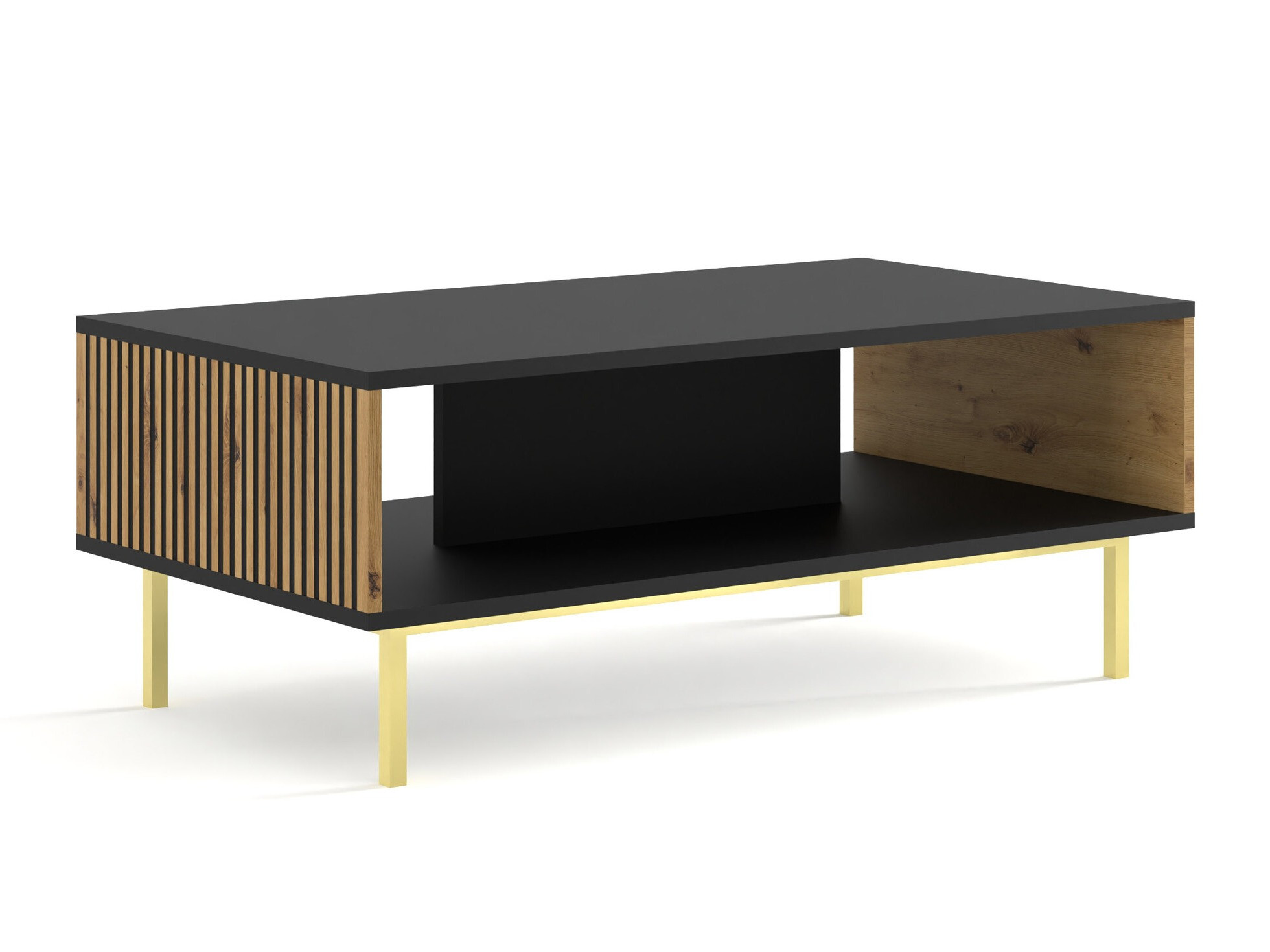 Salontafel Talsalu 103 (Artisan eiken + Zwart)