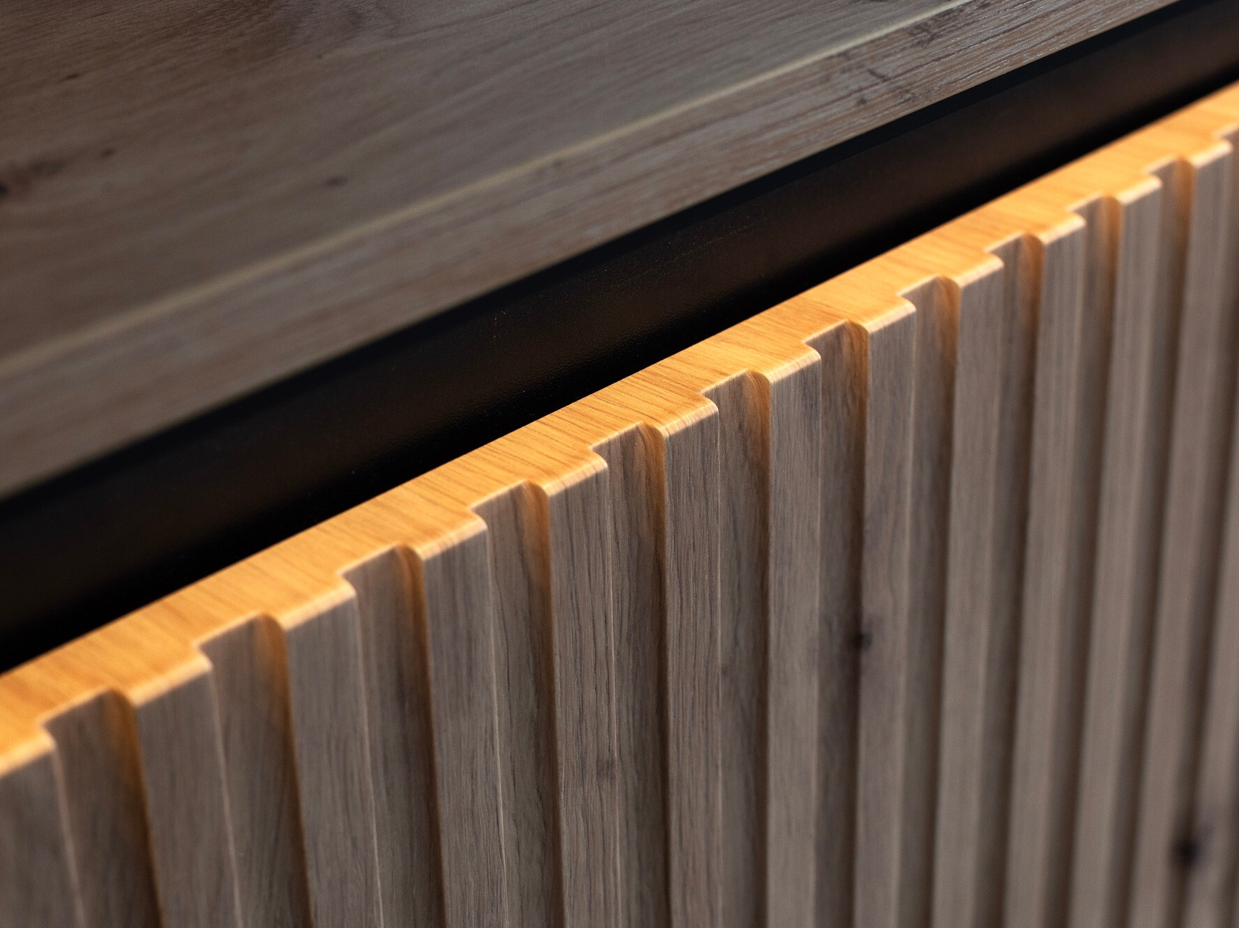 TV-meubel Fernolu 104 (Artisan eiken + Zwart)