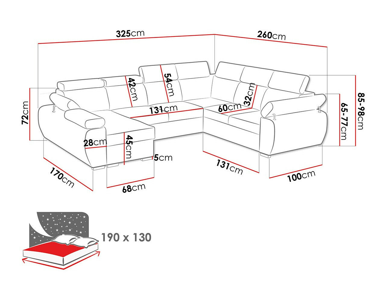Hoekbank Columbus 214 (Aragon 20)