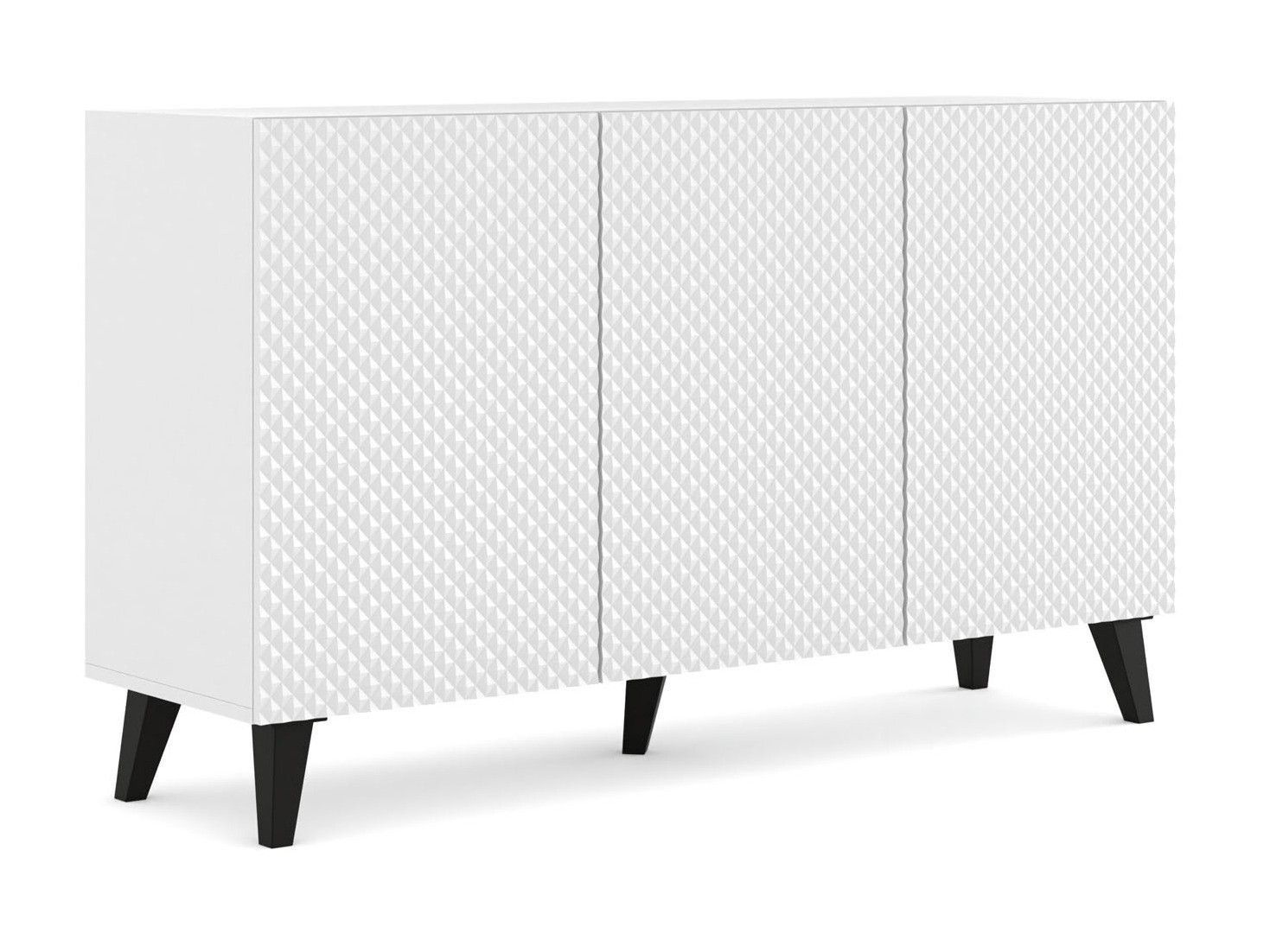 Dressoir Fensalo 101 (Wit + Glanzend wit)