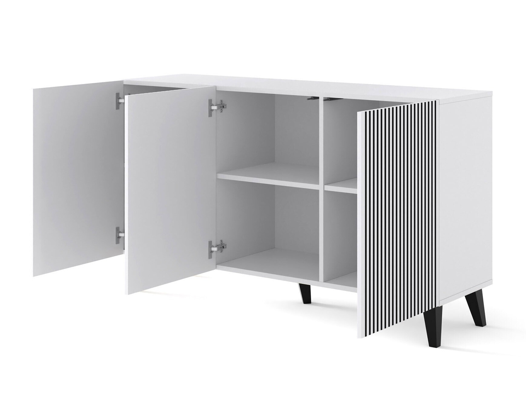 Dressoir Buffalo 157 (Wit + Zwart)