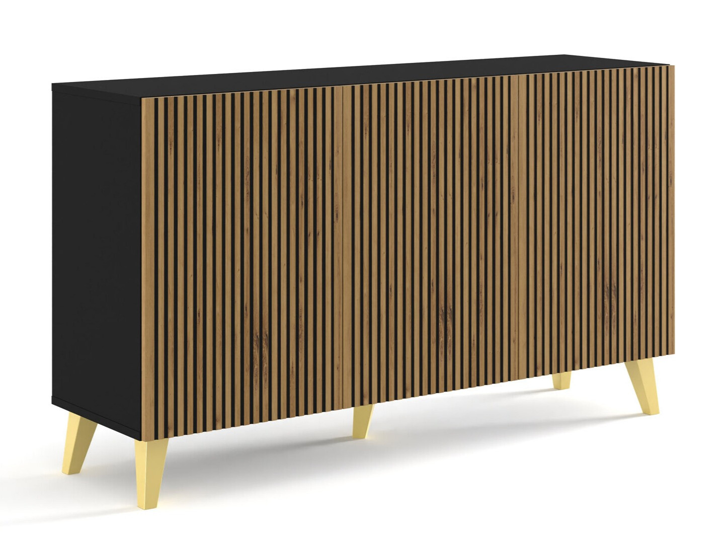 Dressoir Buffalo 157 (Zwart + Artisan eiken)