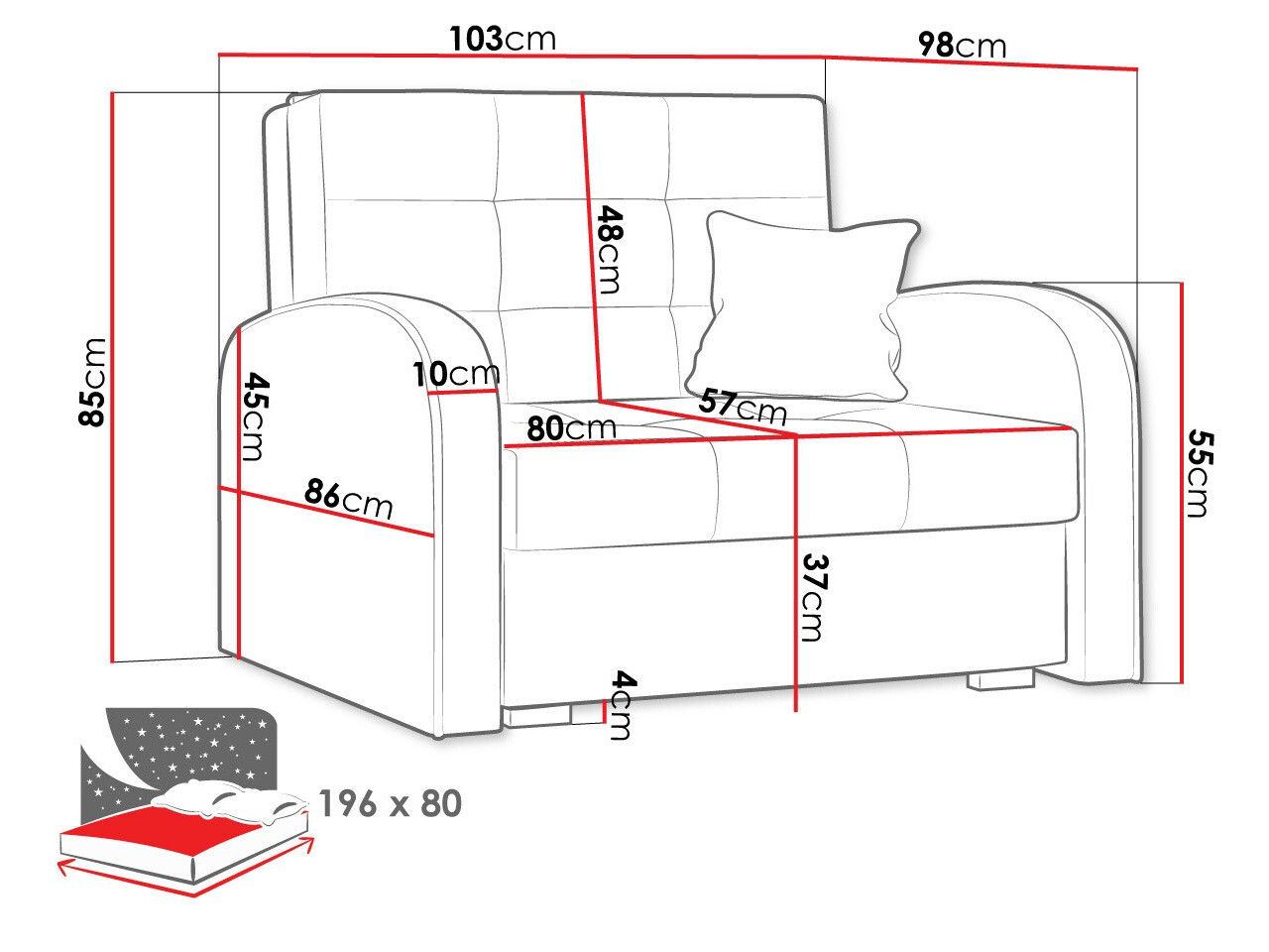 Fauteuil Columbus 114 (Aragon 14)