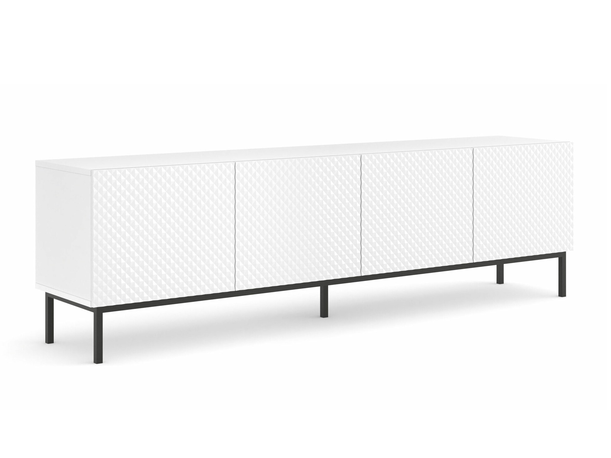 TV-meubel Odelomu 100 (Wit + Glanzend wit)