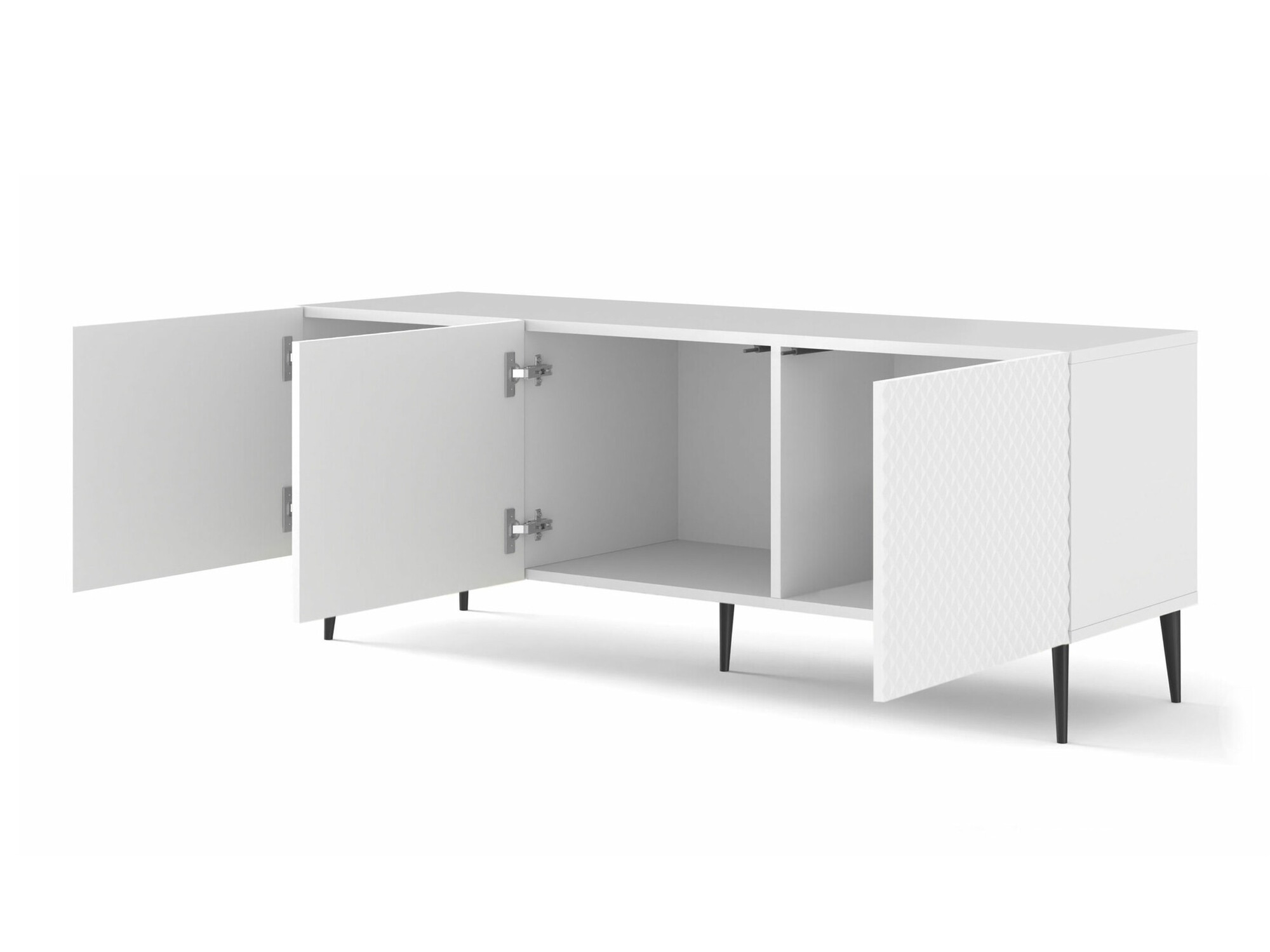 TV-meubel Odelomu 101 (Wit + Glanzend wit)