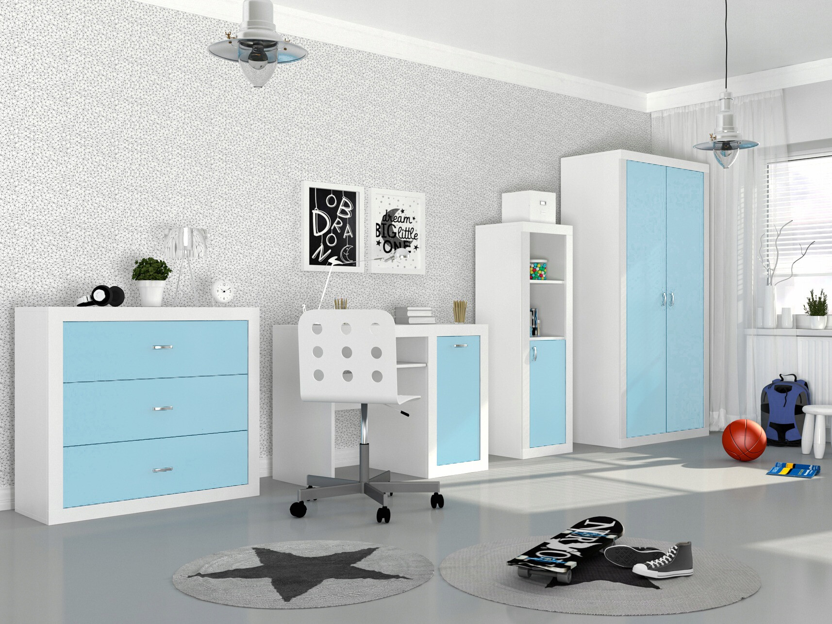 Bureau Tentive 102 (Wit + Blauw)