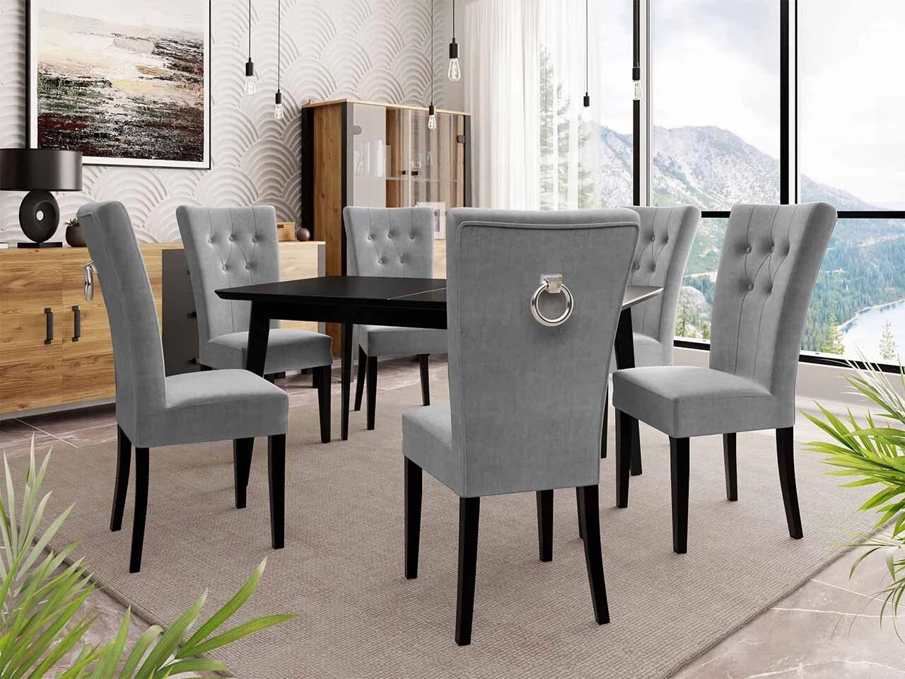 Stoel Racine 108 (Zwart + Magic Velvet 2217)