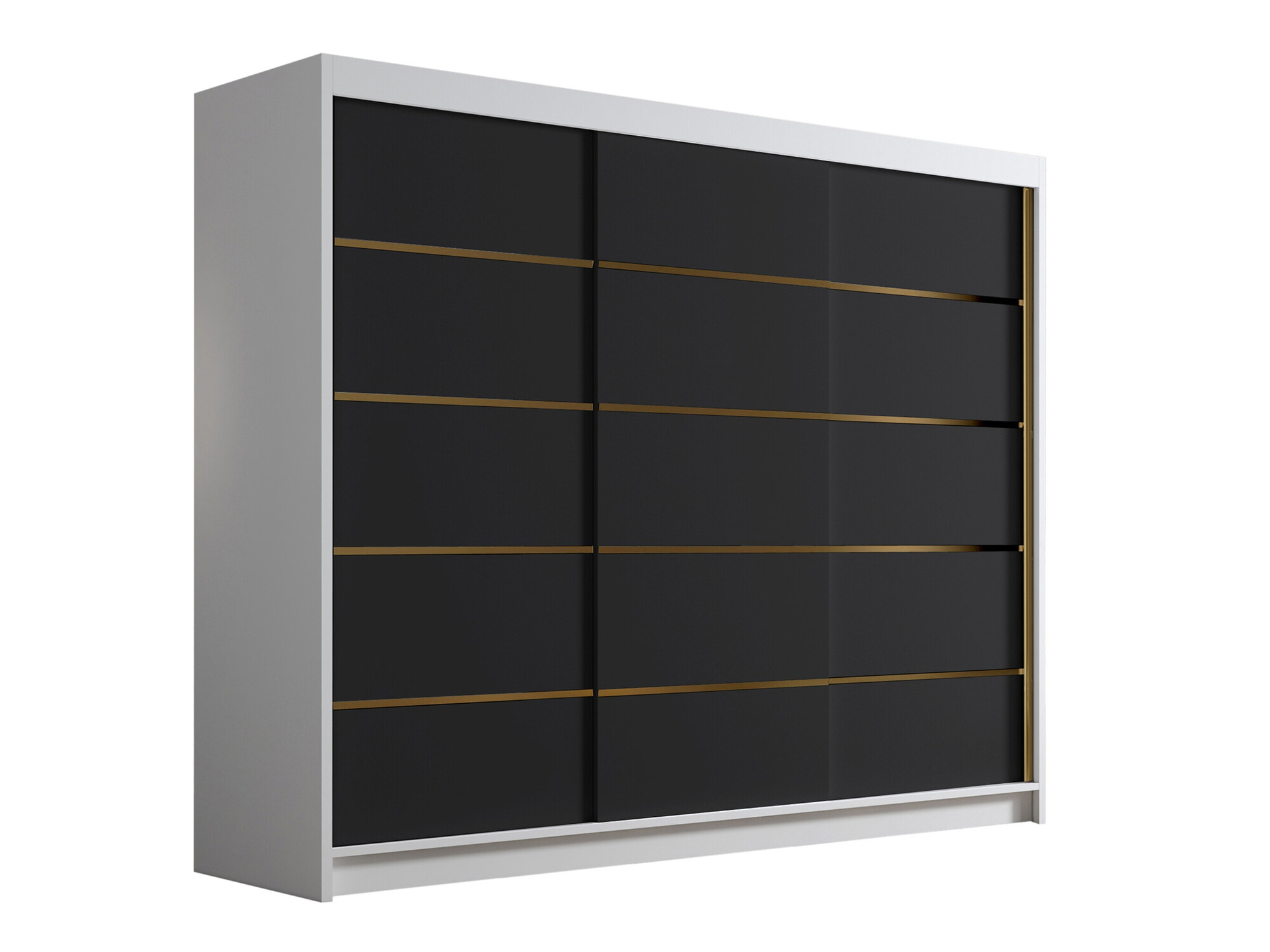 Kledingkast Closico Veltron II (Wit + Zwart)