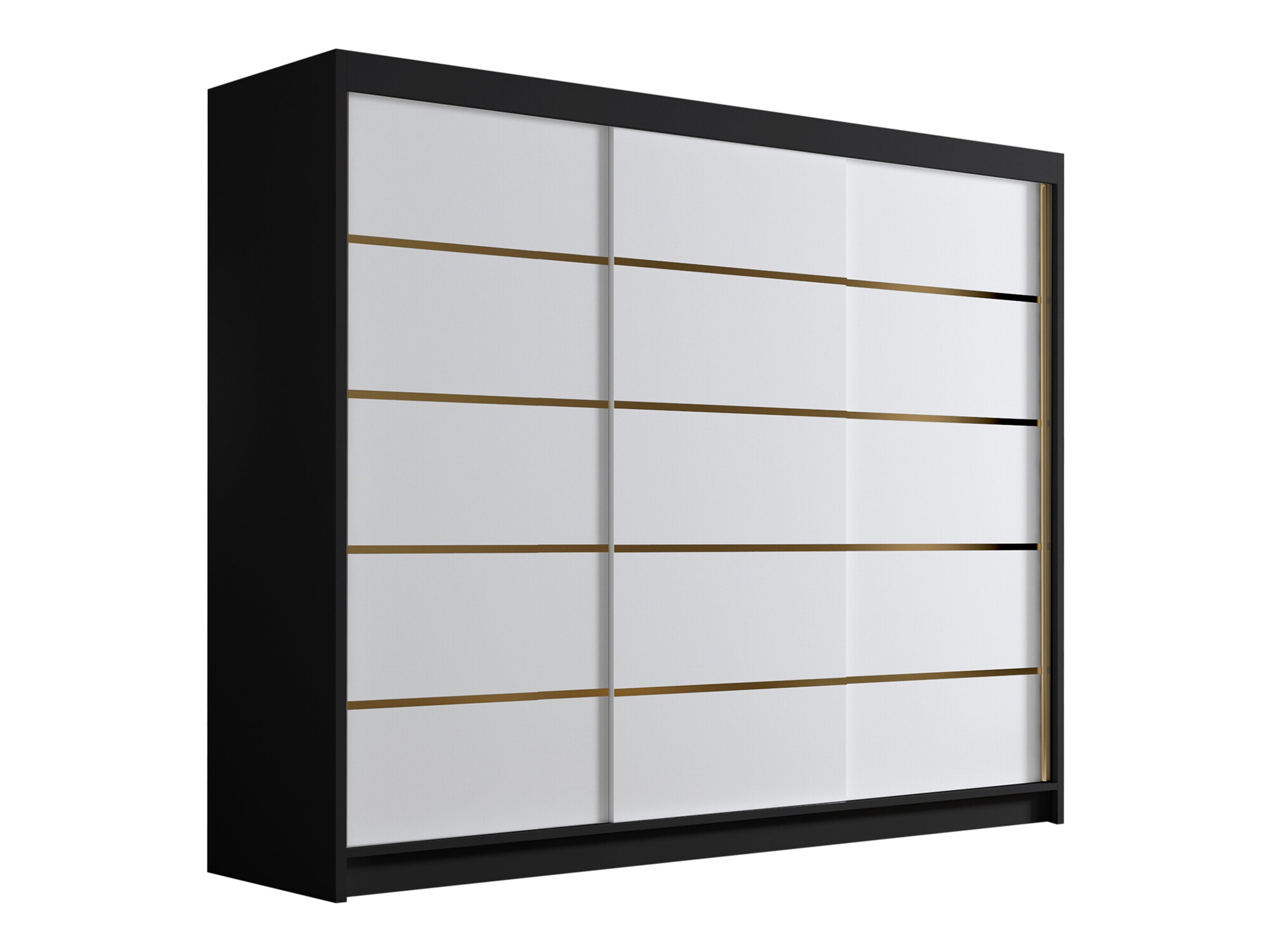 Kledingkast Closico Veltron II (Zwart + Wit)