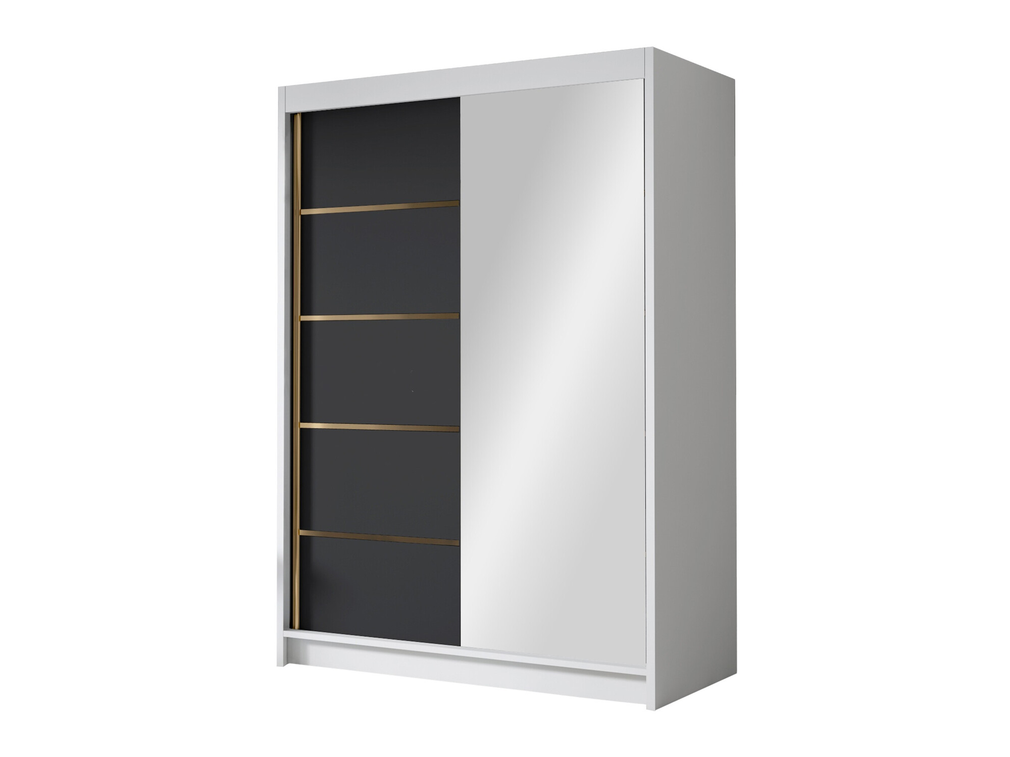 Kledingkast Closico 188 (Wit + Zwart)