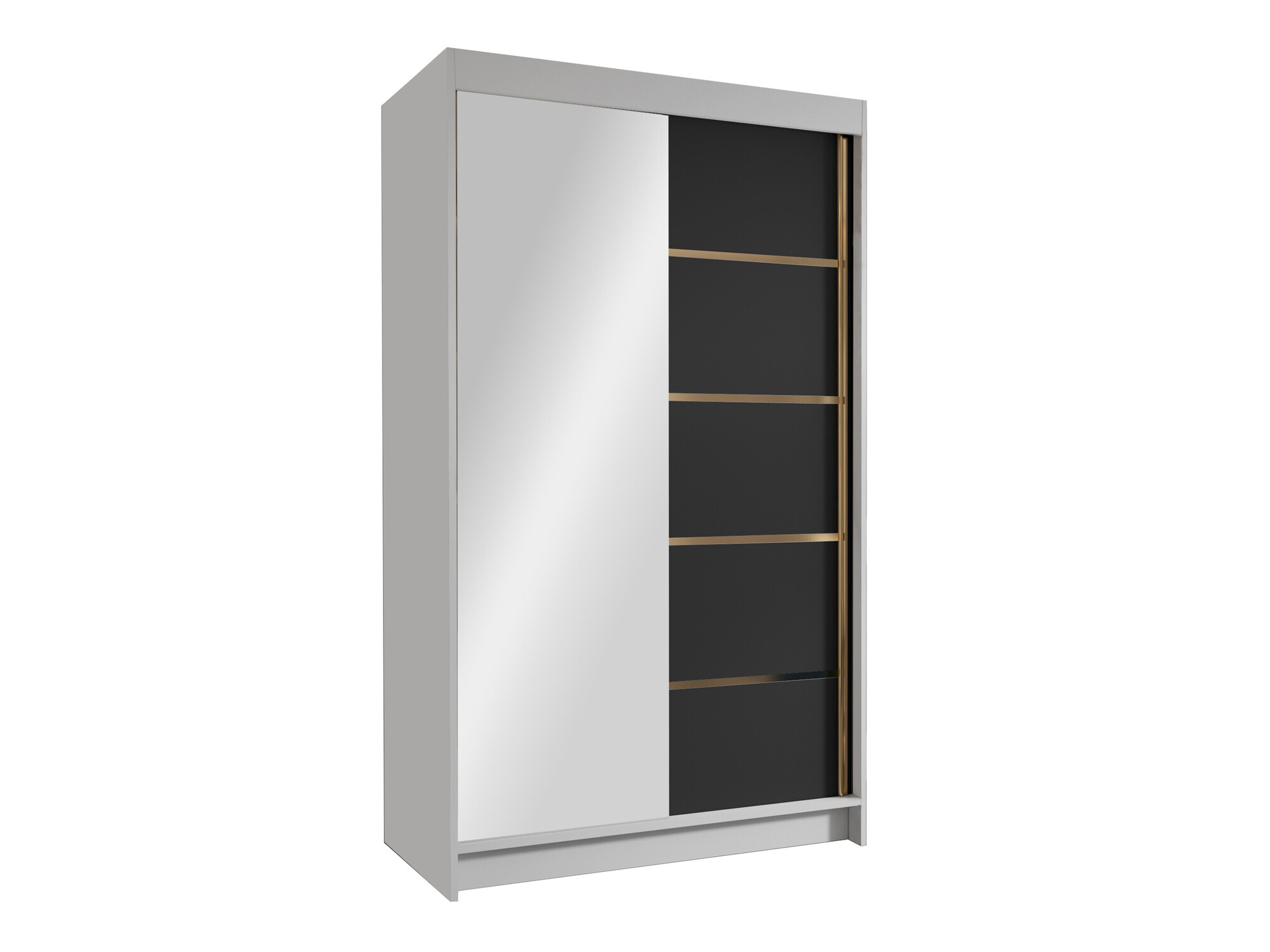 Kledingkast Closico Corden III (Wit + Zwart)