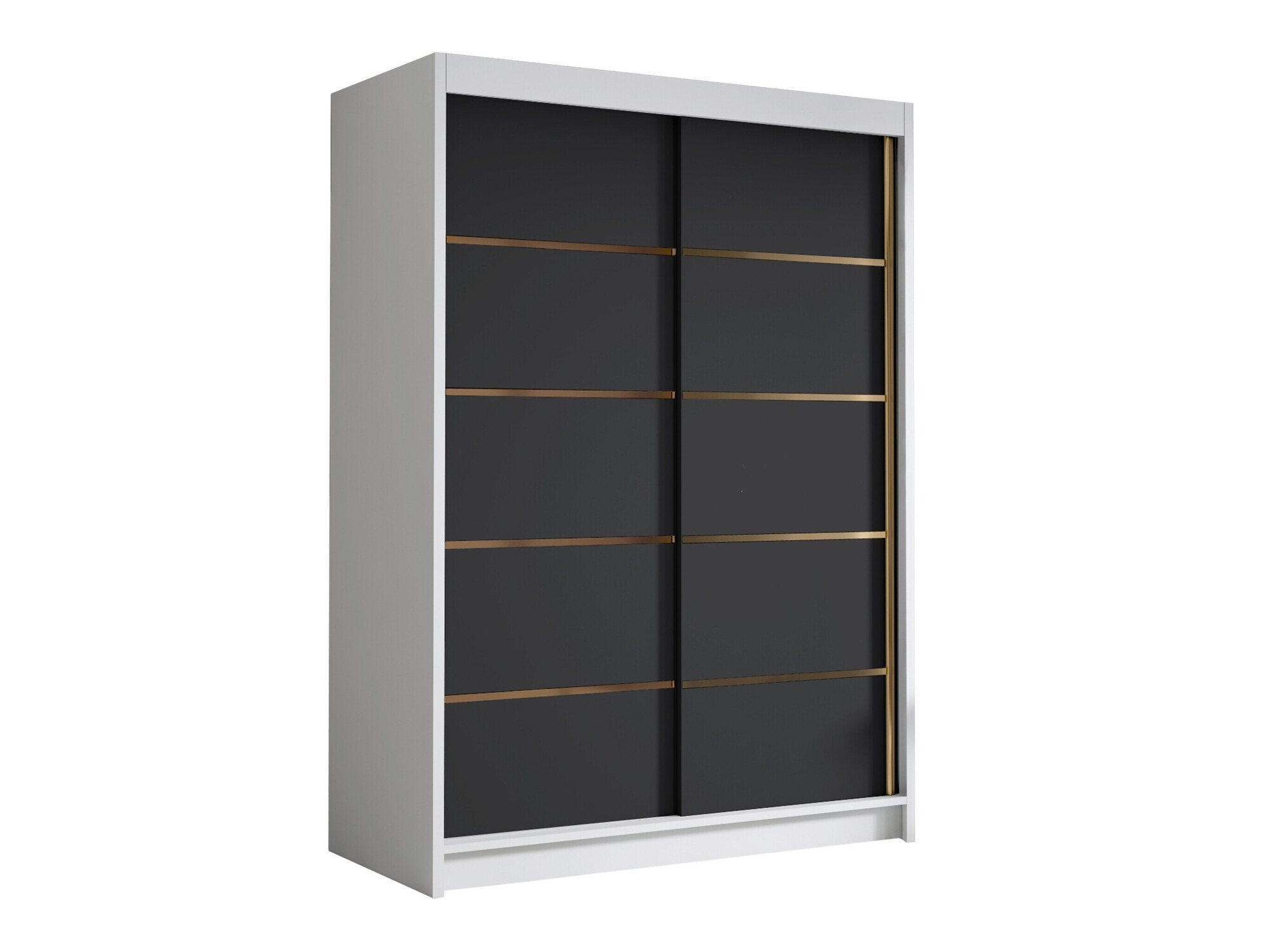 Kledingkast Closico Fornix III (Wit + Zwart)