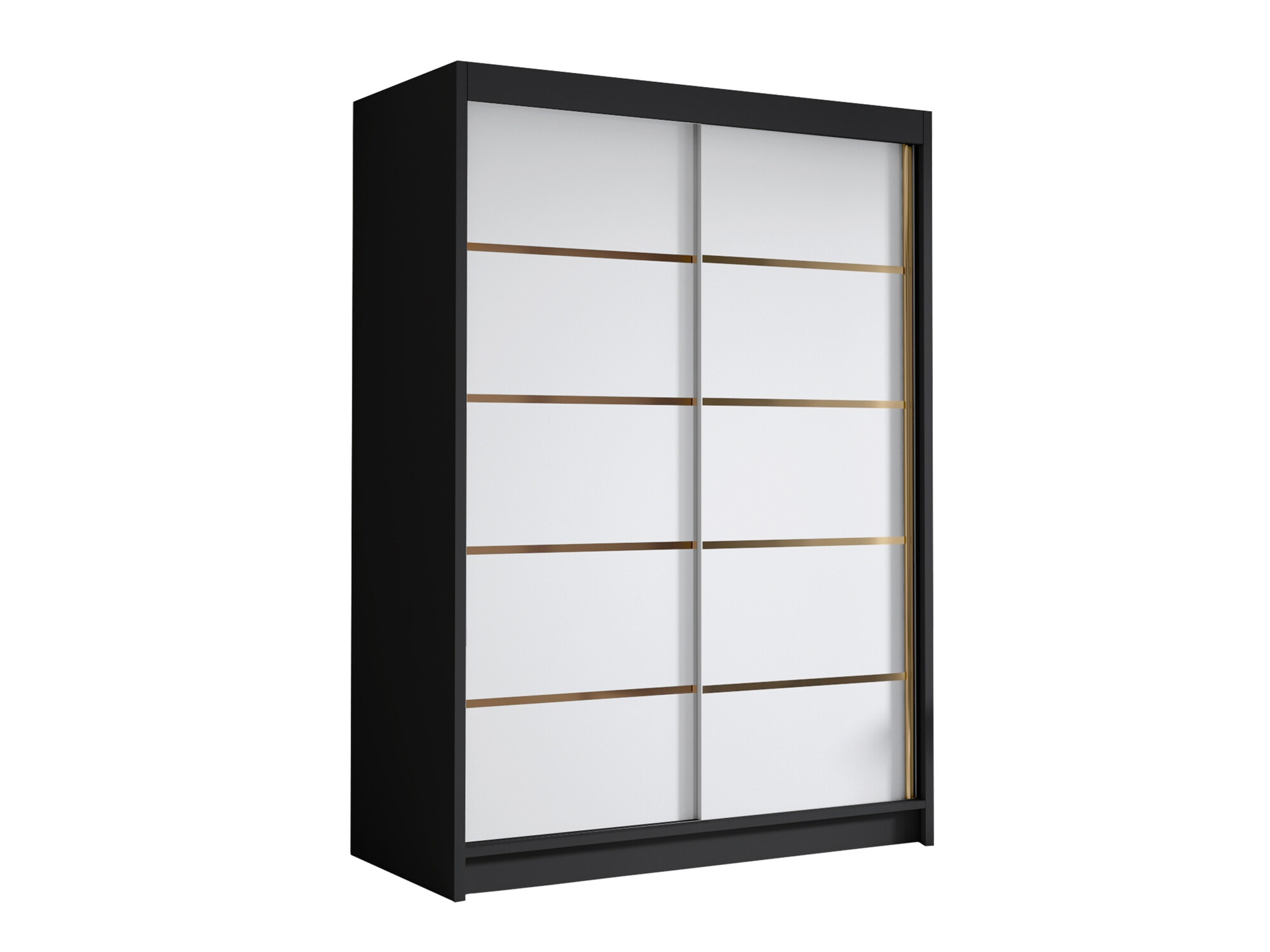 Kledingkast Closico Fornix III (Zwart + Wit)