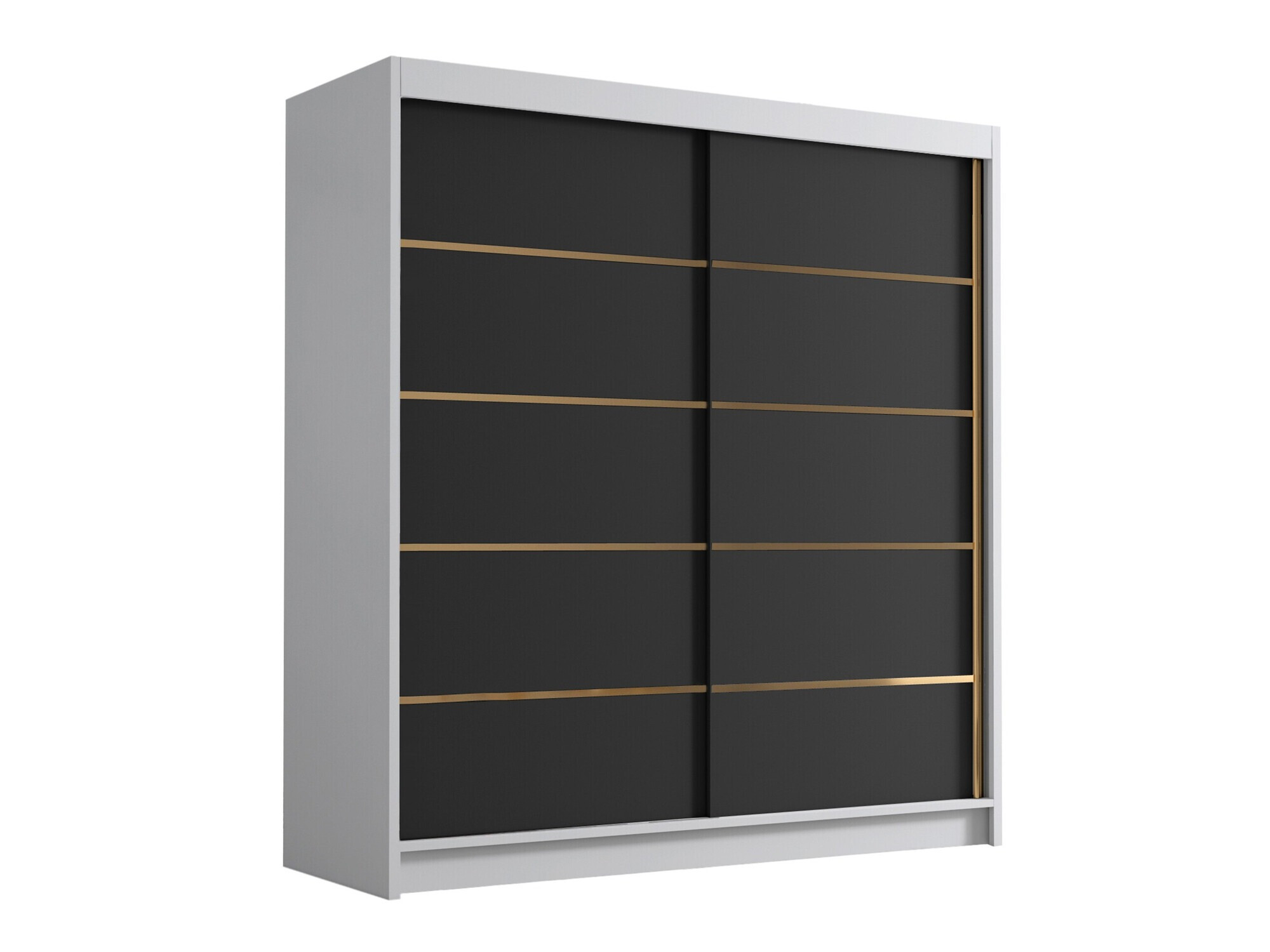 Kledingkast Closico Vallor III (Wit + Zwart)