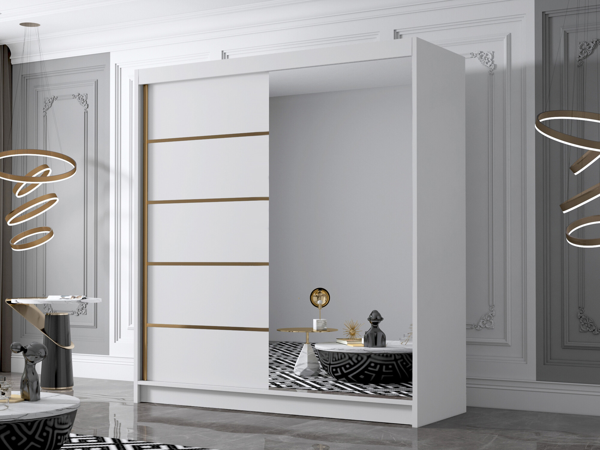 Kledingkast Closico Vallor III (Wit)