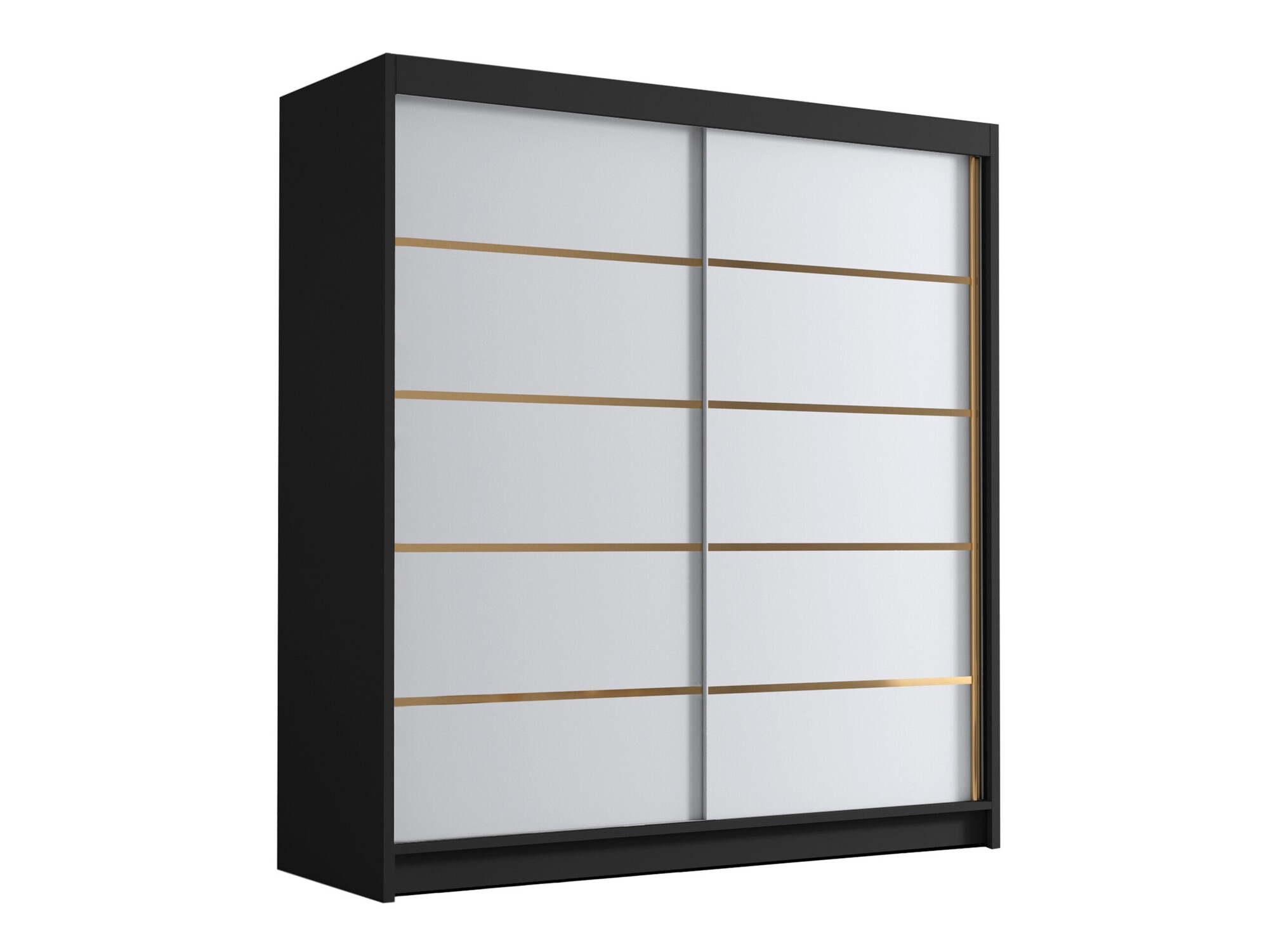Kledingkast Closico Vallor III (Zwart + Wit)
