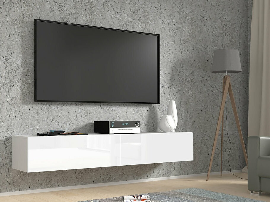 TV-meubel Buffalo 167 (Wit + Glanzend wit)