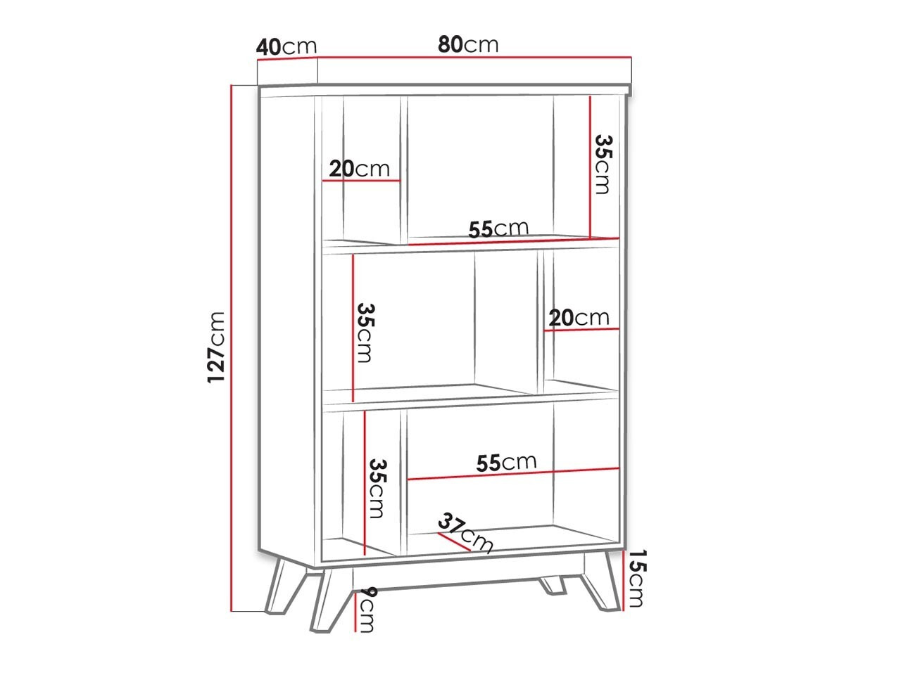 Boekenkast Sorvera 103