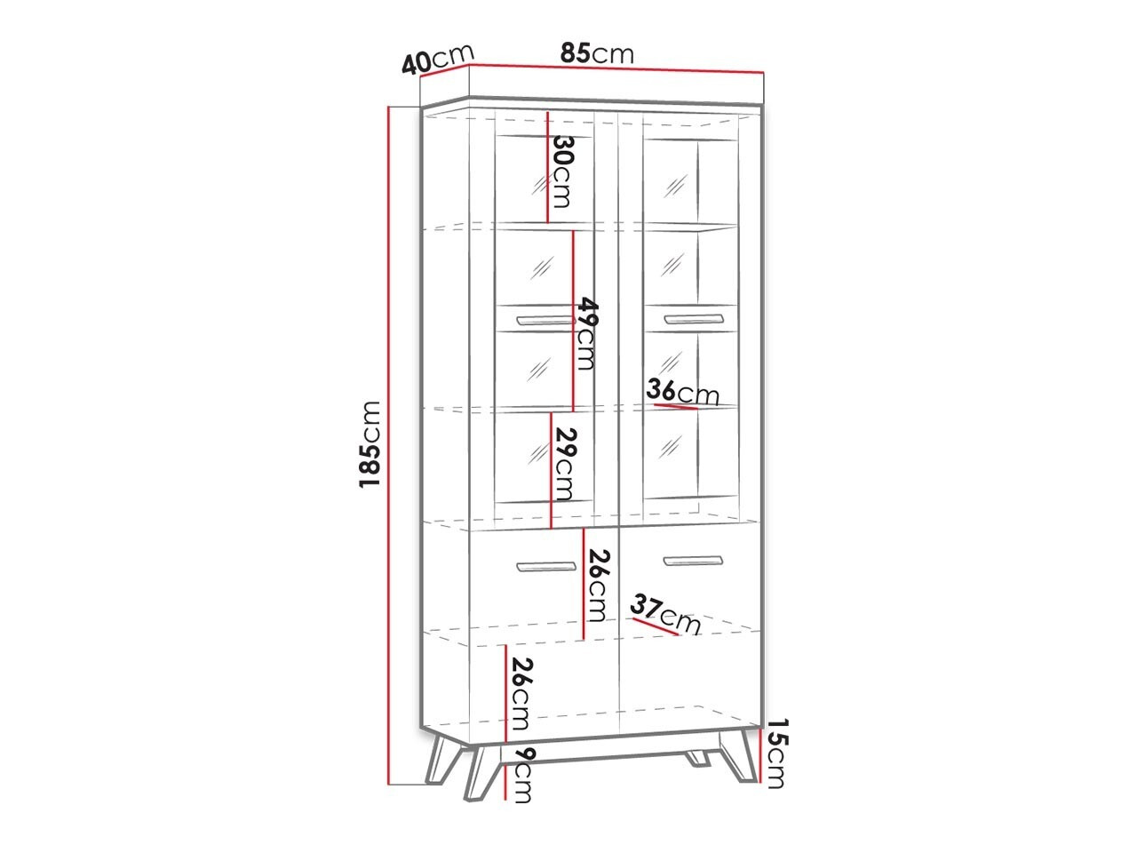 Boekenkast Sorvera 117
