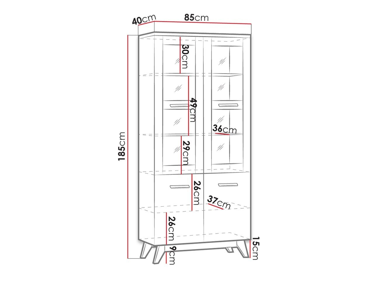 Boekenkast Sorvera 117