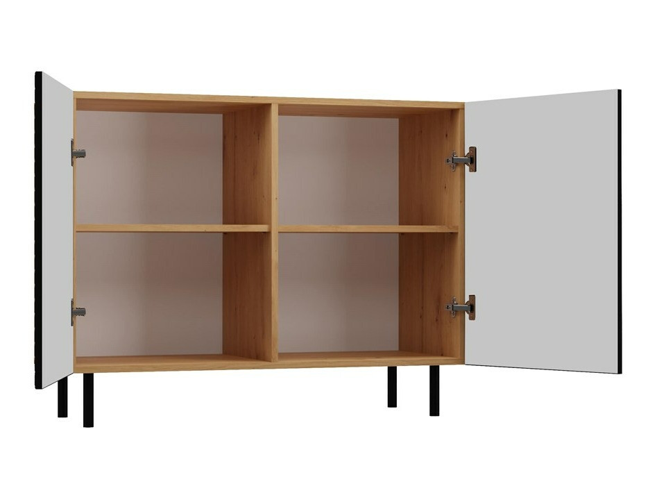 Dressoir Romseru 101 (Zwart + Artisan eiken)