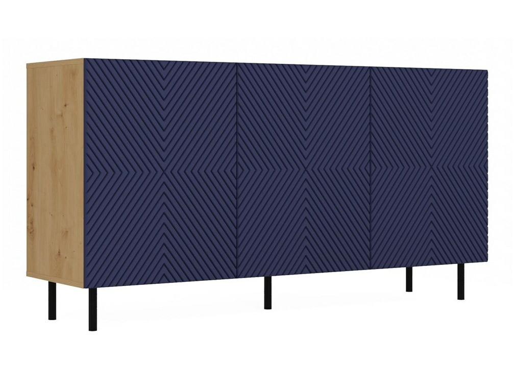 Dressoir Romseru 103 (Blauw + Artisan eiken)