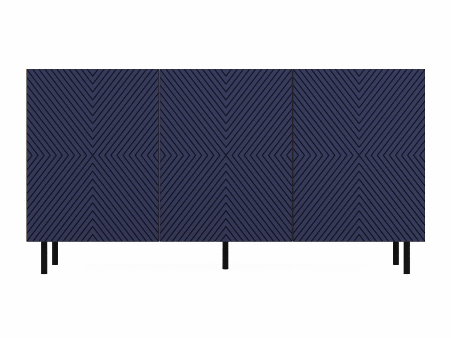 Dressoir Romseru 103 (Blauw + Artisan eiken)