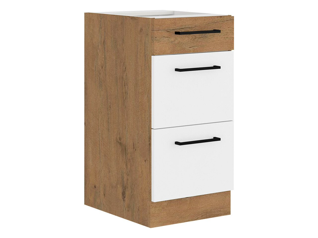 Modulaire kast met lades Wood White 139