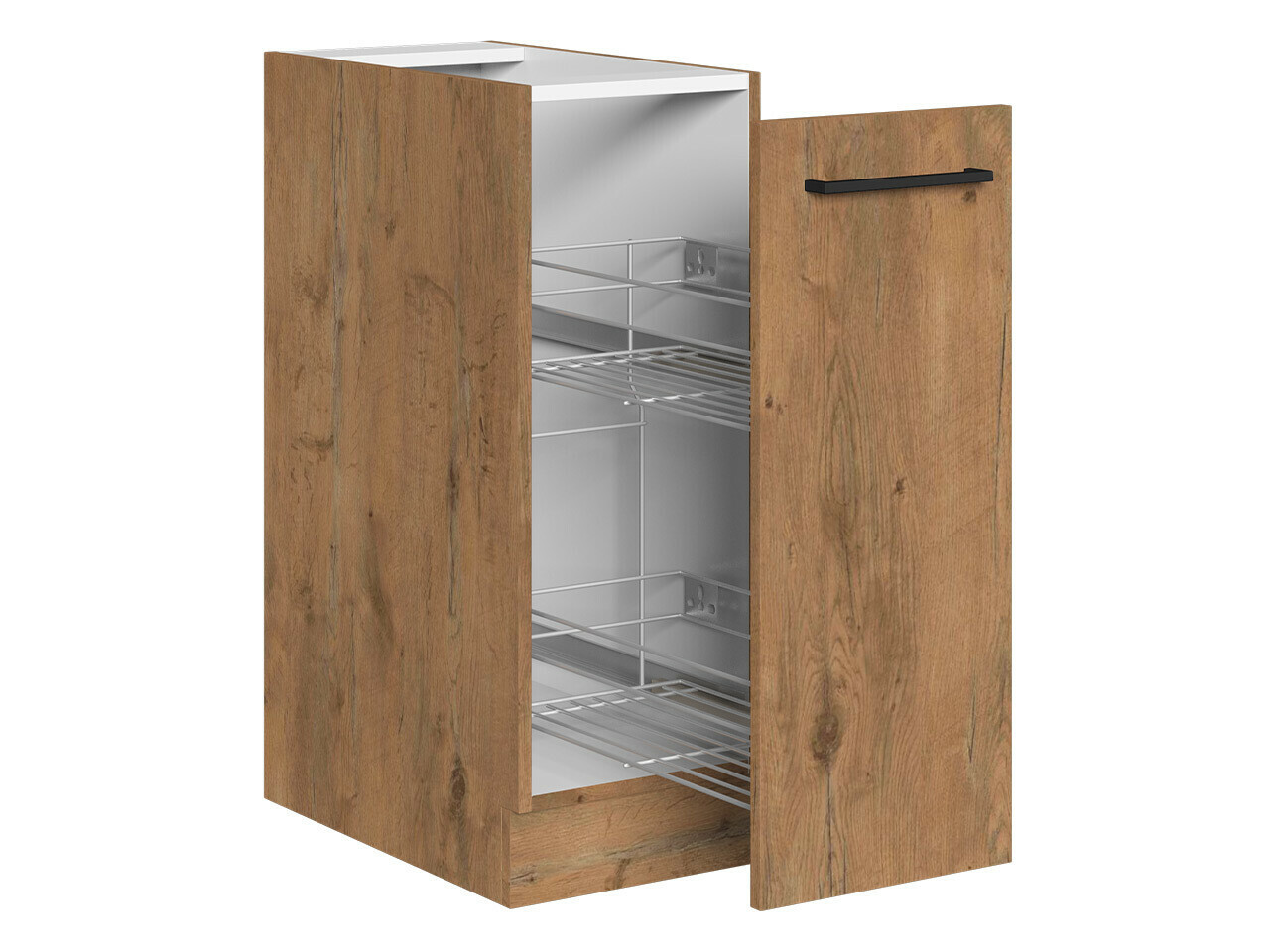 Modulaire kast met uittrekbare mand Wood 107