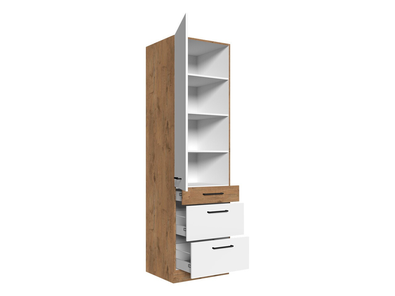 Modulaire kast met deuren Wood Dark 121