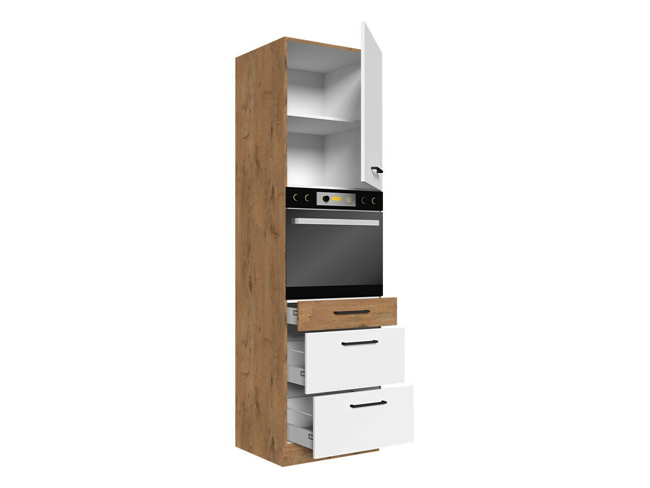 Modulaire kast voor inbouwapparatuur Wood Dark 122