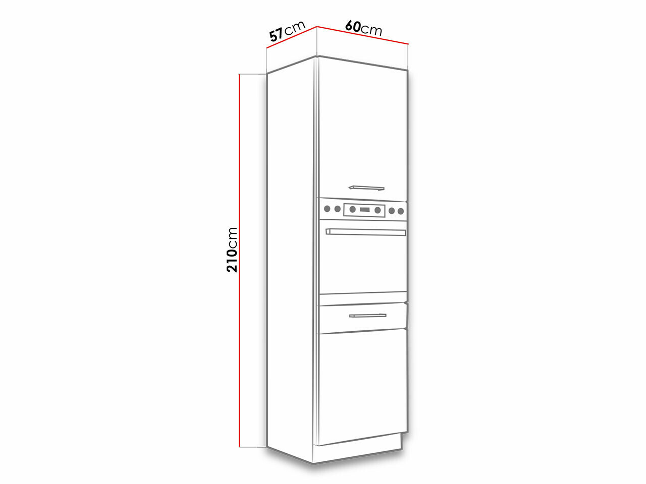 Modulaire kast voor inbouwapparatuur Wood Dark 123