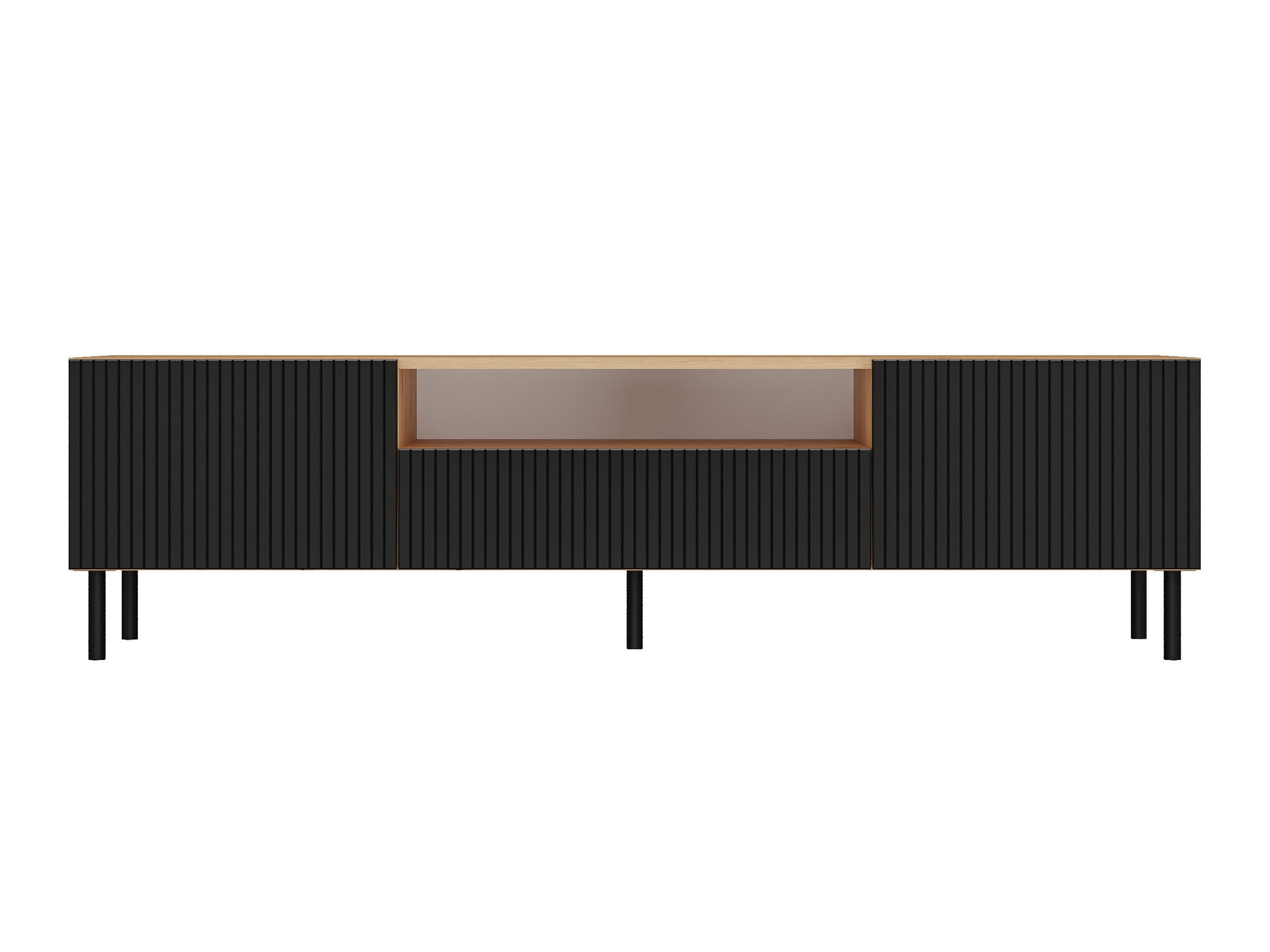 TV-meubel Romseru 105 (Zwart + Artisan eiken)