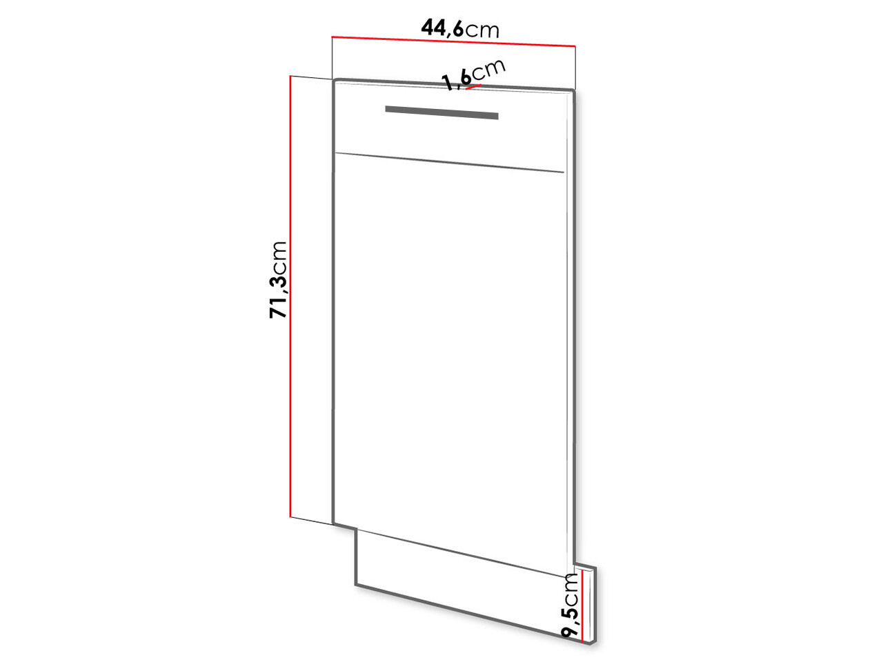 Vaatwasser deur Wood Grey 104