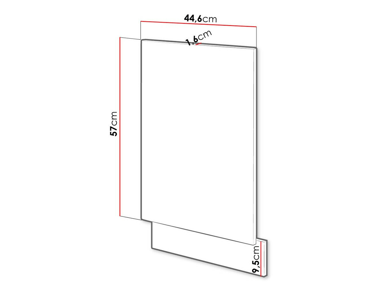 Vaatwasser deur Wood White 106
