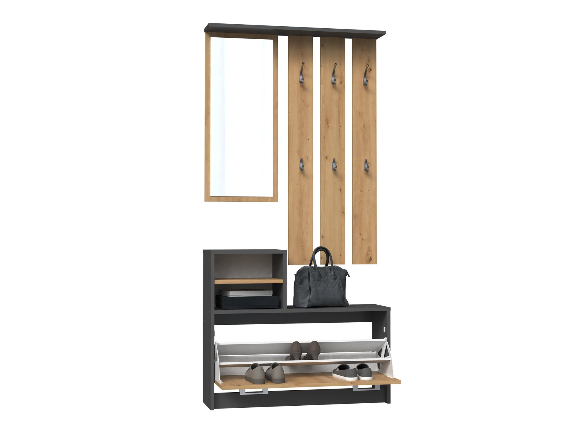 Gangmeubelset Mandeville 144 (Artisan eiken + Antraciet)