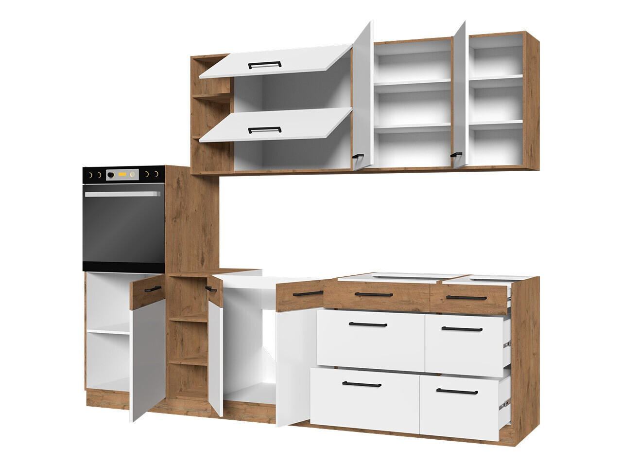Modulaire keukenset Wood White 136