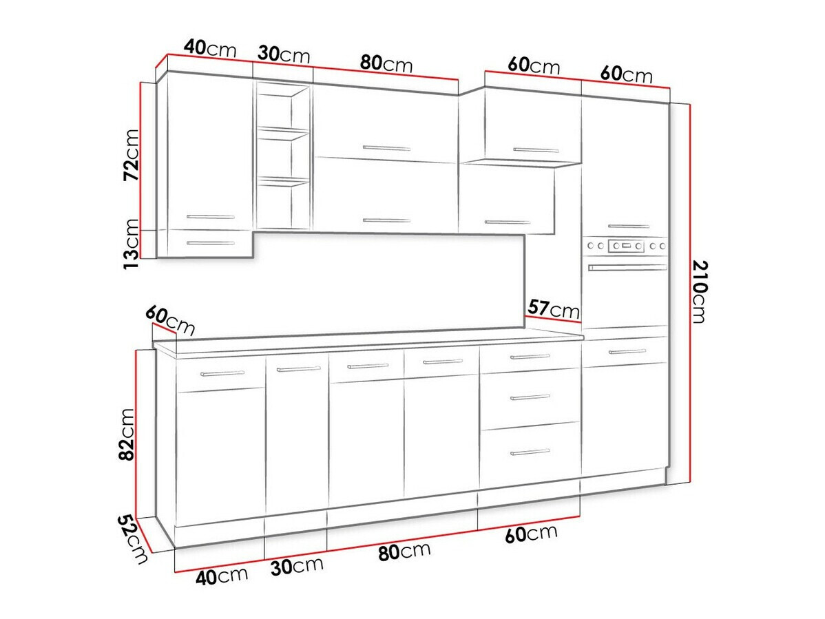 Modulaire keukenset Wood White 137