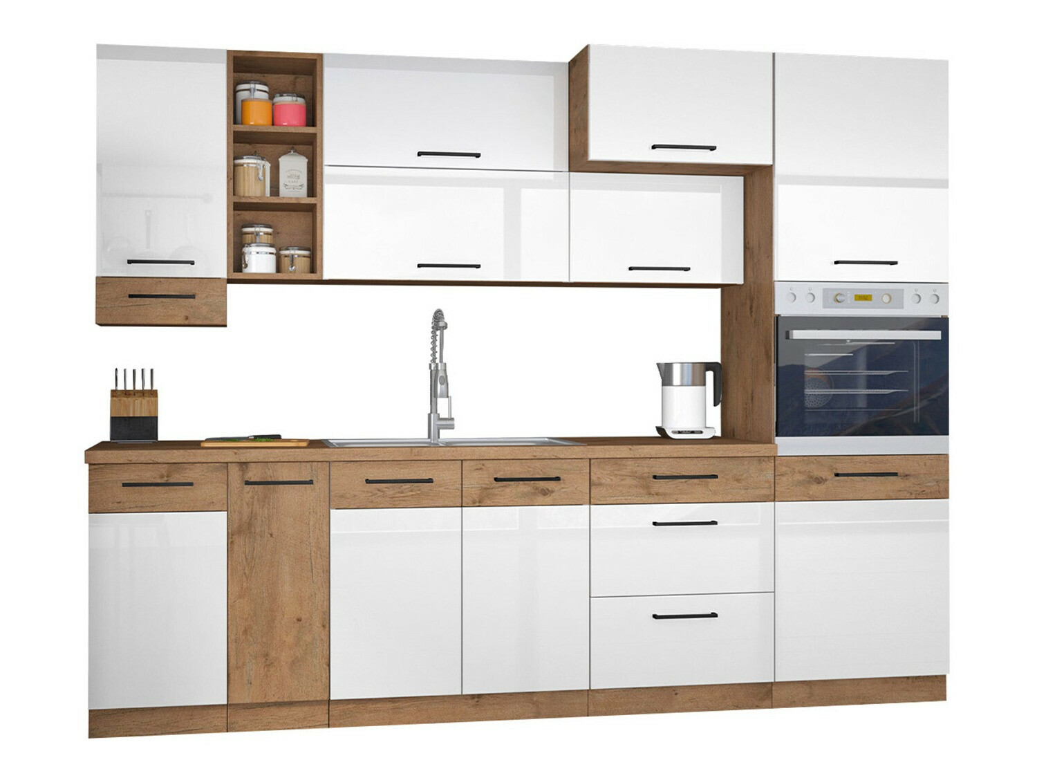 Modulaire keukenset Wood White 137