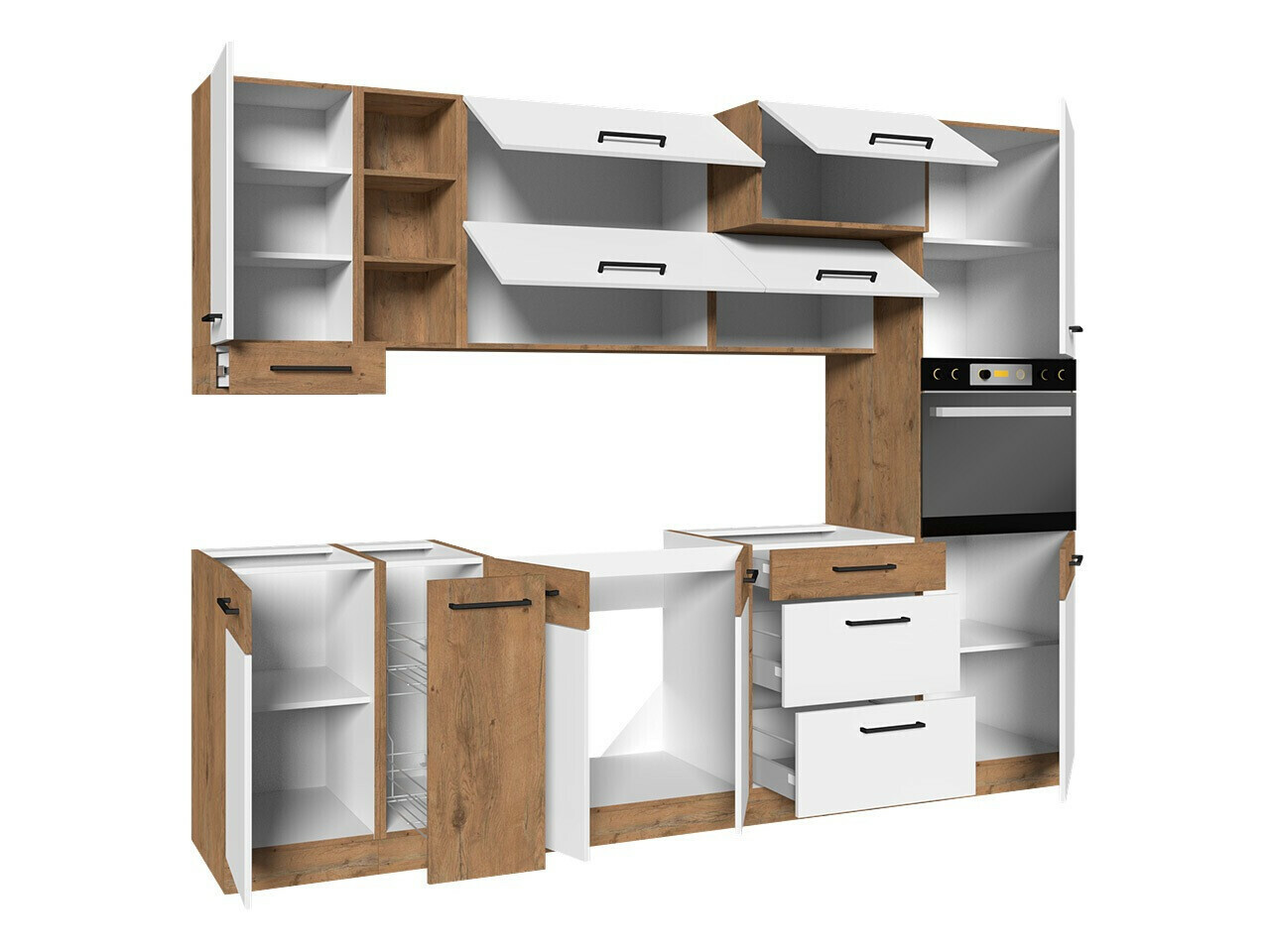 Modulaire keukenset Wood White 137