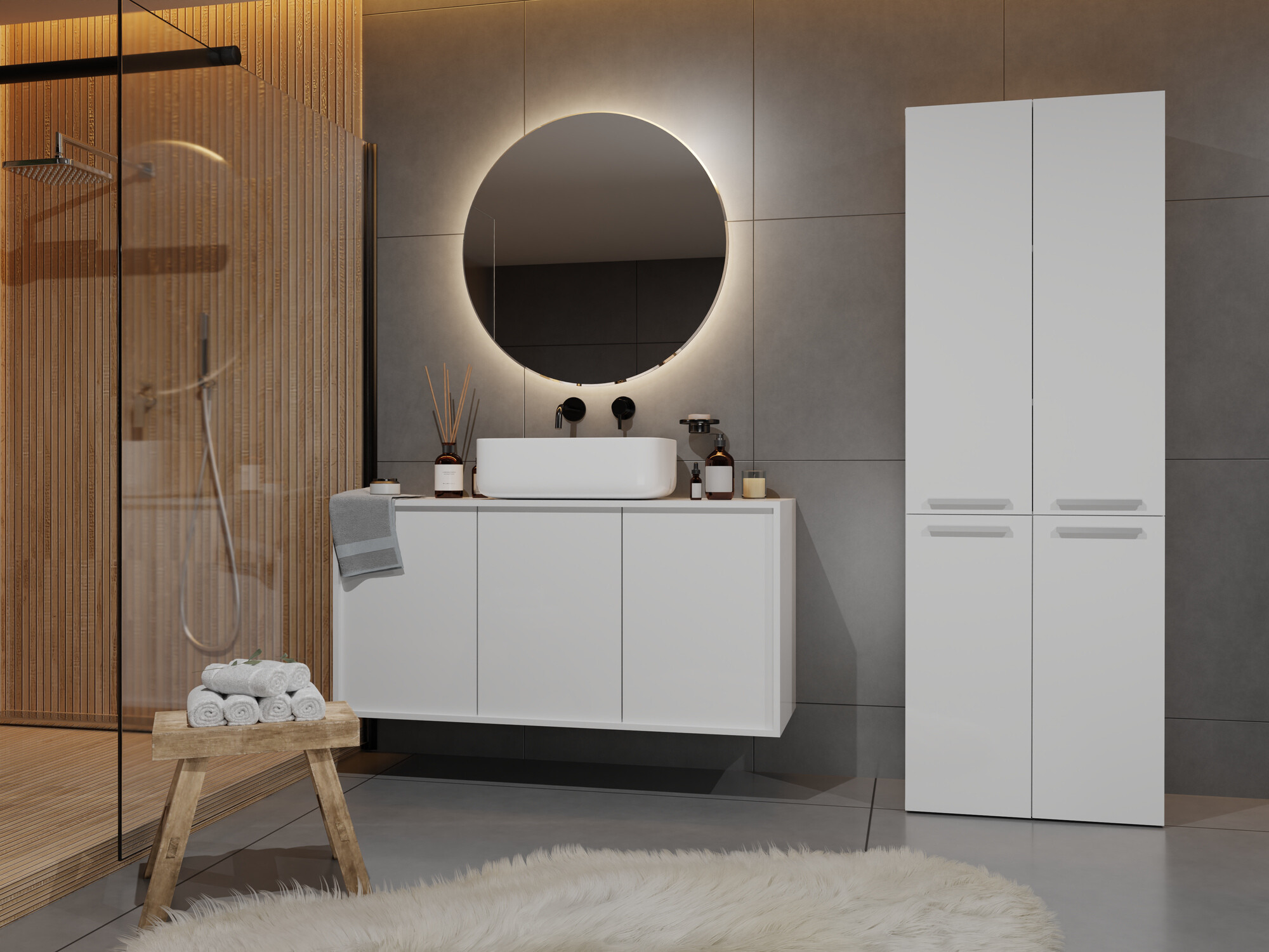 Staand badkamermeubel Nolmaru 102 (Wit)