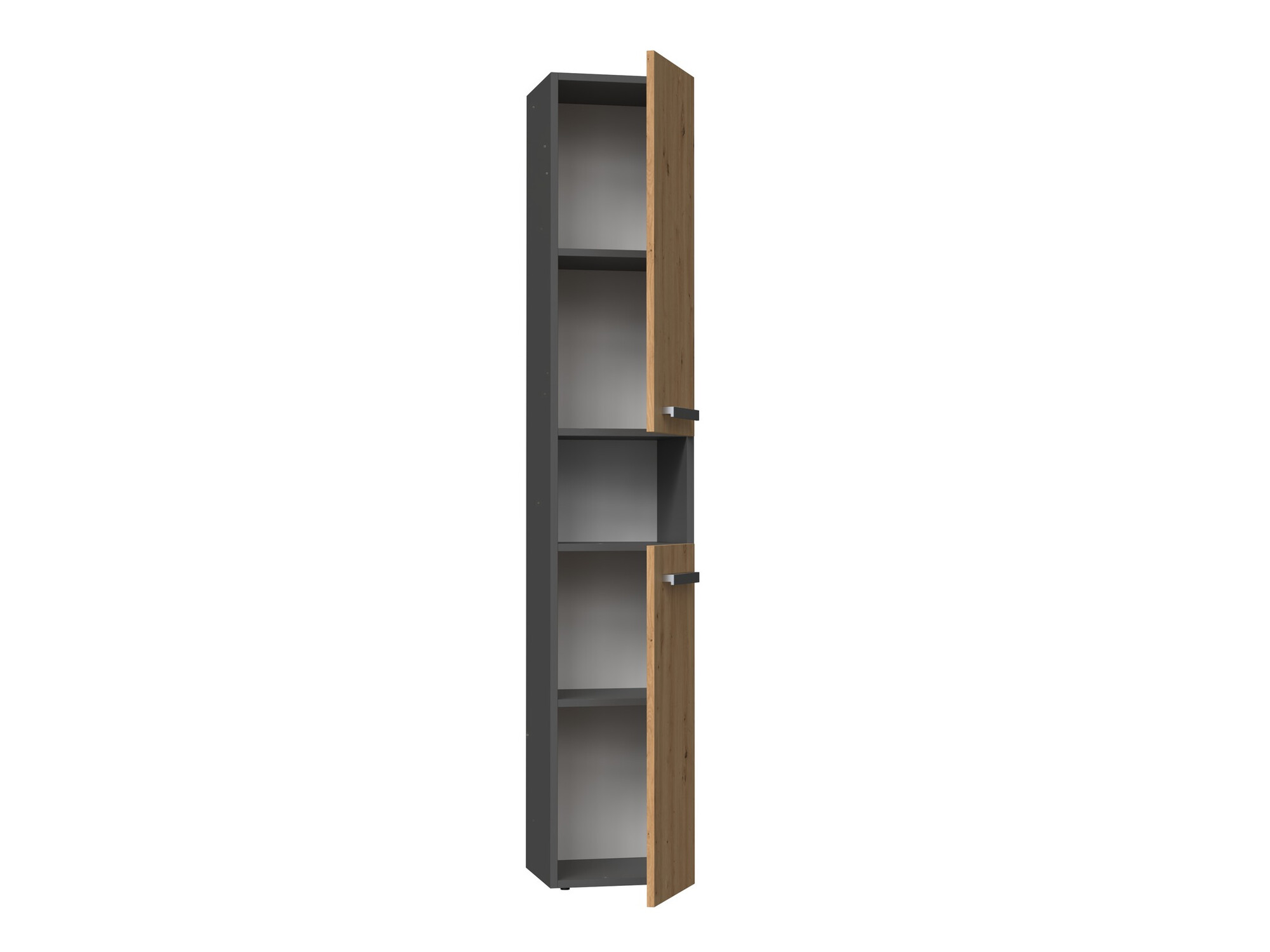 Staand badkamermeubel Nolmaru 104 (Antraciet + Artisan eiken)