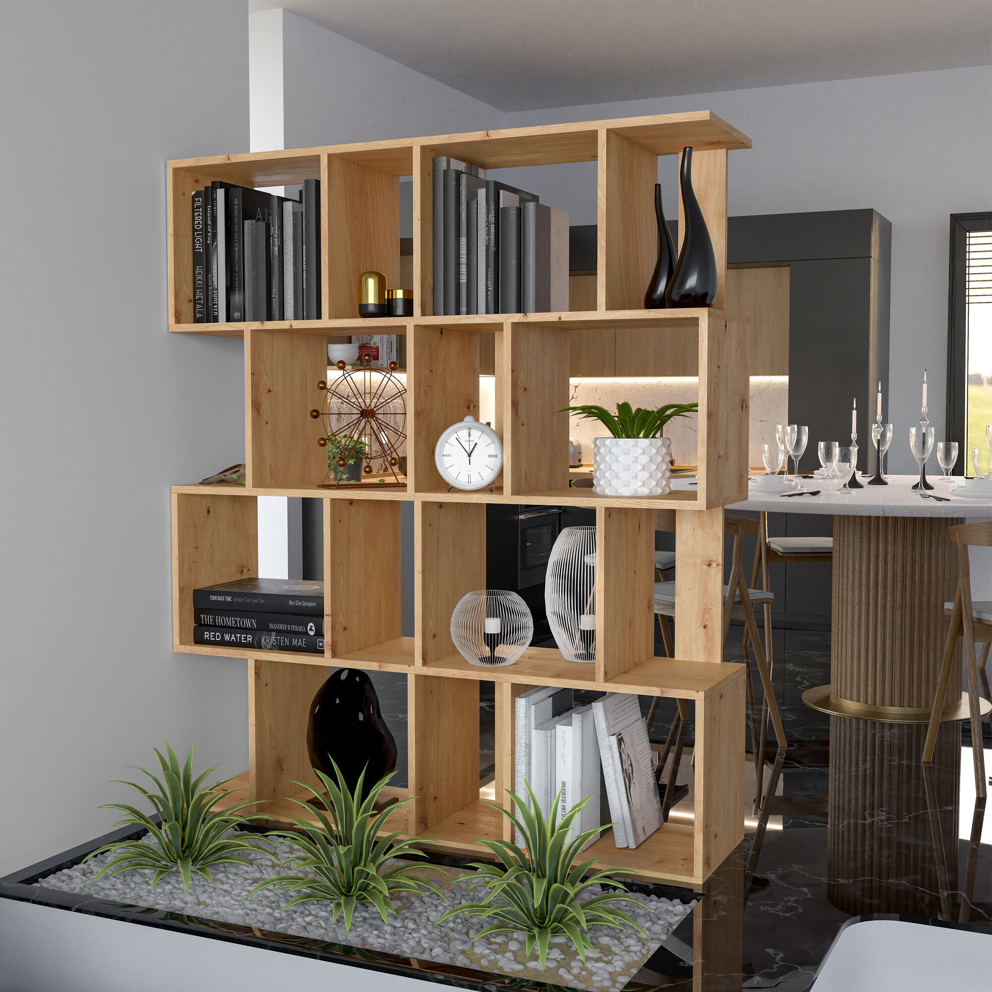 Boekenkast Mandeville 160 (Artisan eiken)